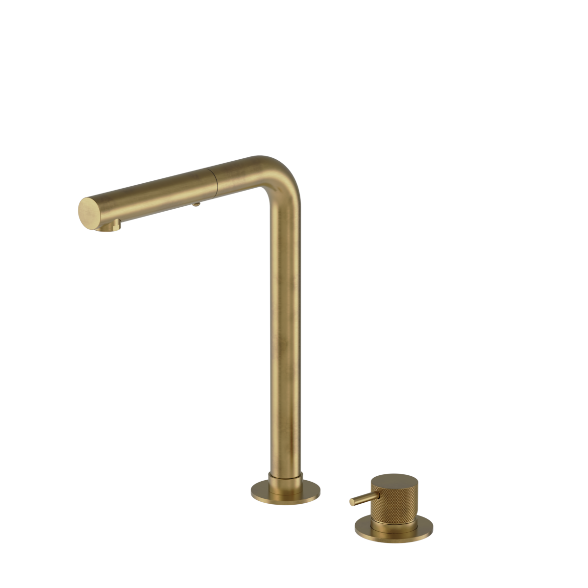 Plumbline Buddy Pro X 2 Hole Kitchen Mixer Straight Spout With Pull Out Spray