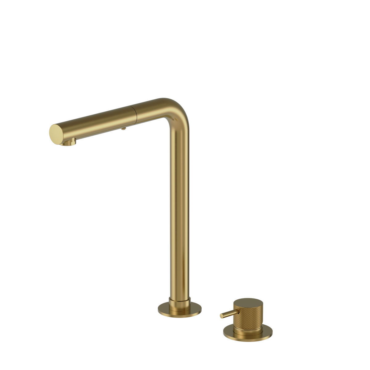 Plumbline Buddy Pro X 2 Hole Kitchen Mixer Straight Spout With Pull Out Spray