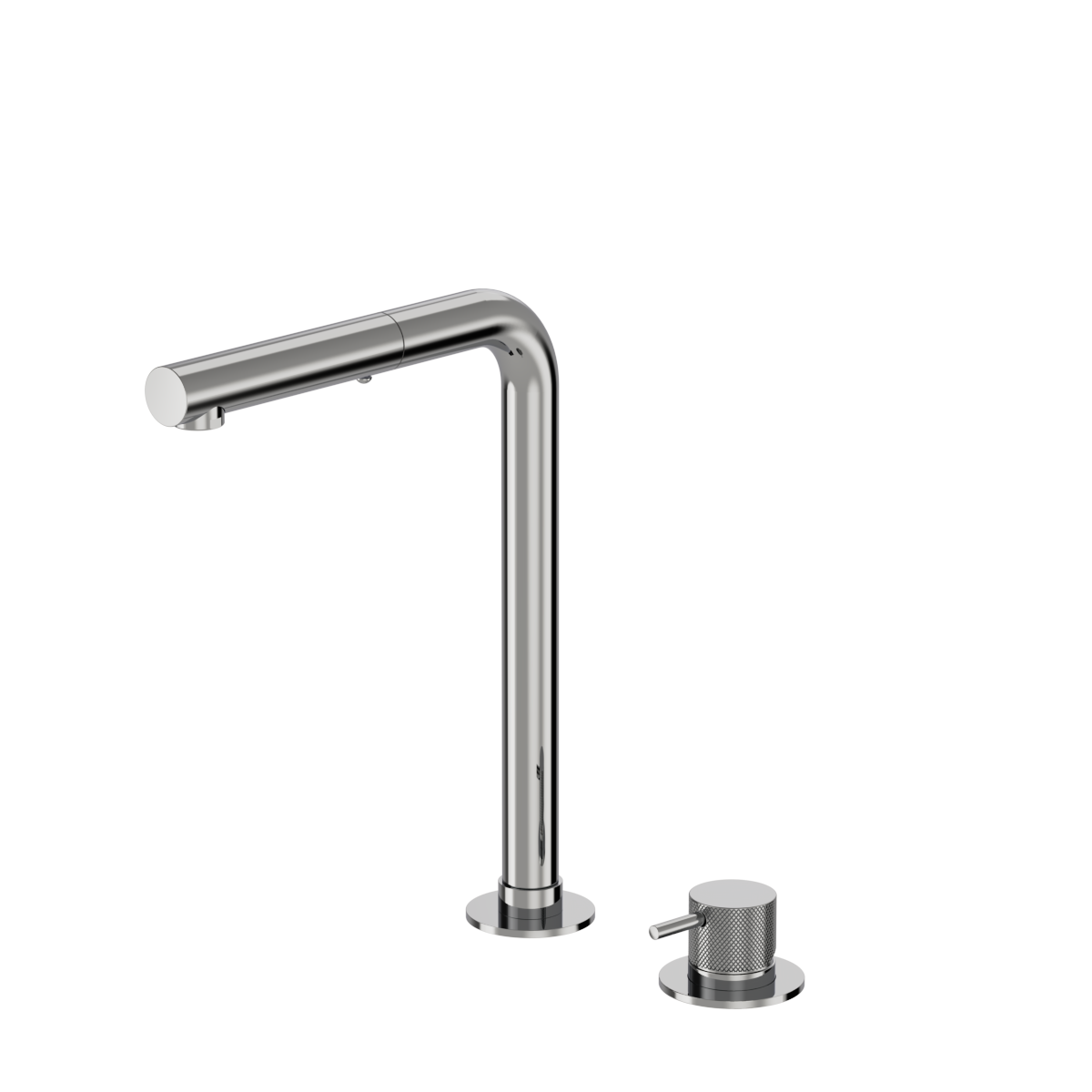 Plumbline Buddy Pro X 2 Hole Kitchen Mixer Straight Spout With Pull Out Spray