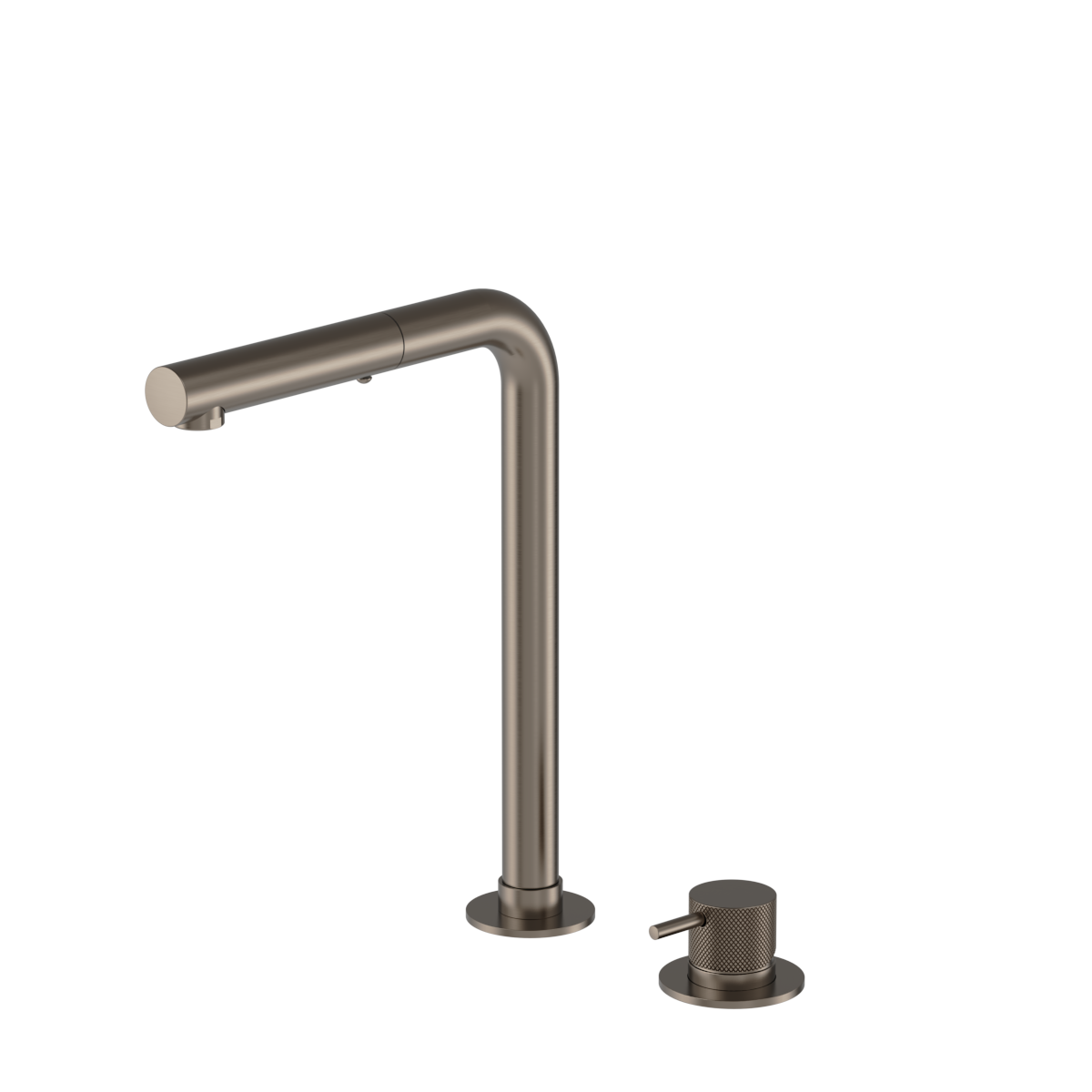 Plumbline Buddy Pro X 2 Hole Kitchen Mixer Straight Spout With Pull Out Spray