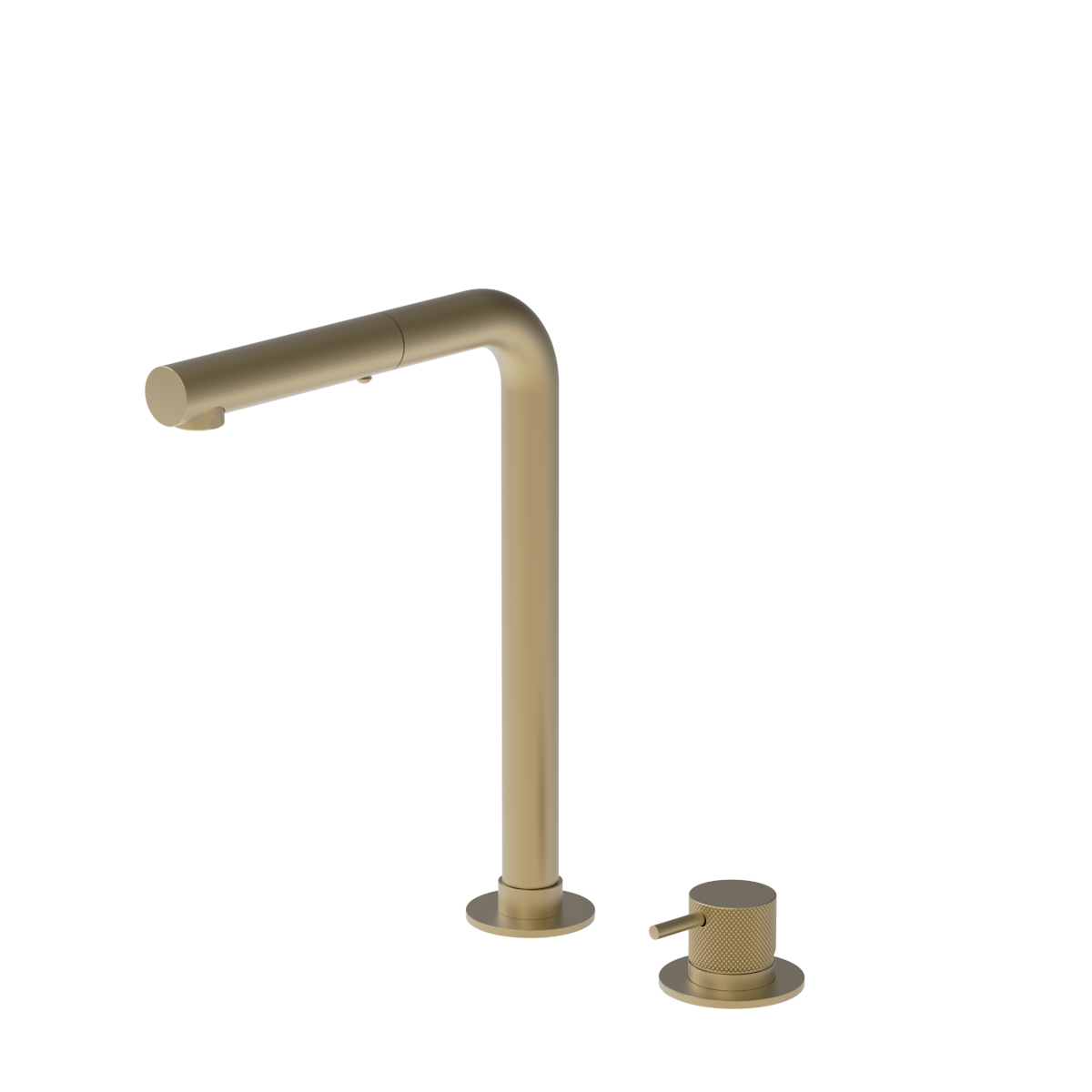 Plumbline Buddy Pro X 2 Hole Kitchen Mixer Straight Spout With Pull Out Spray