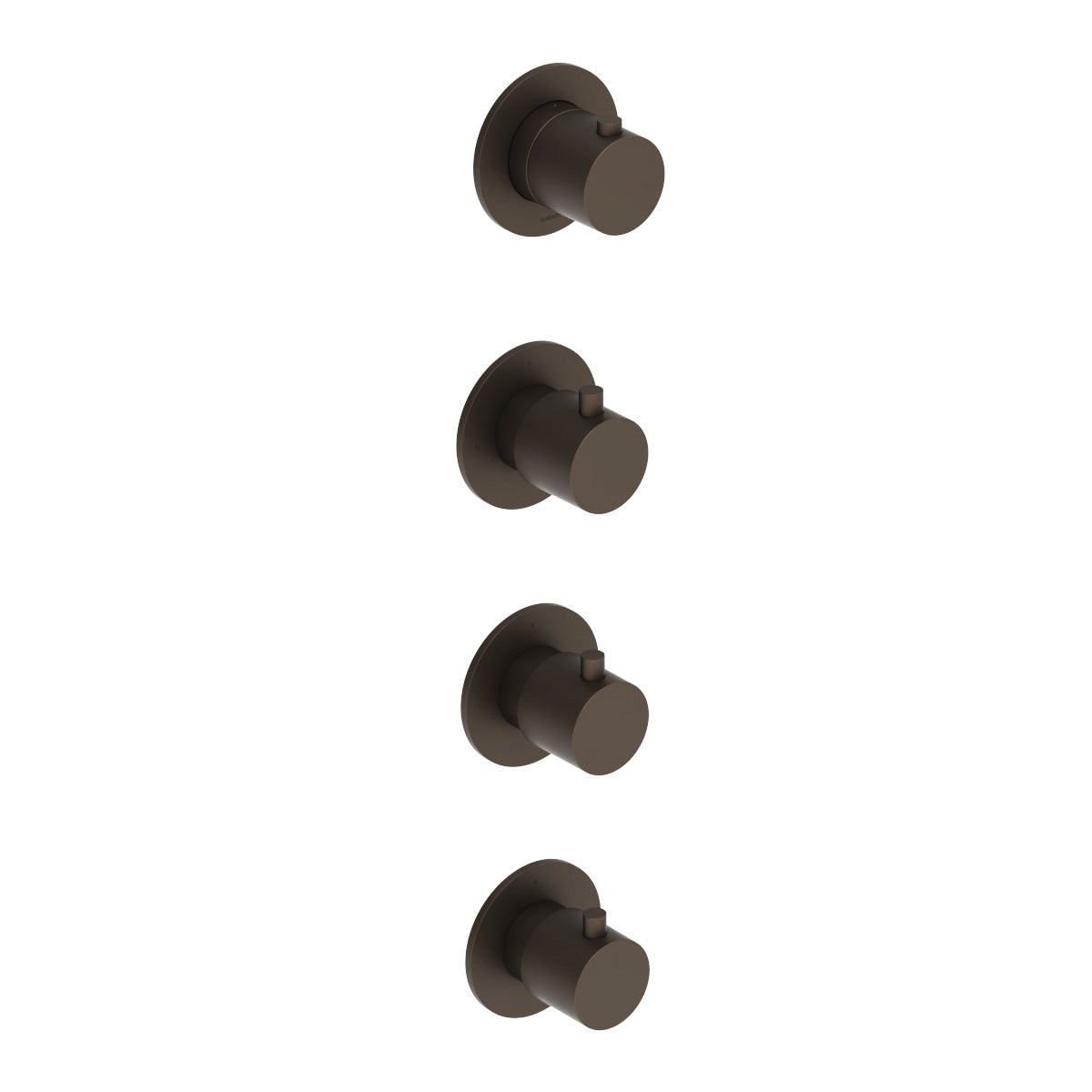 Plumbline Buddy Thermostatic Shower Mixer Vertical With 3 Stop Valves - Tuscan Bronze