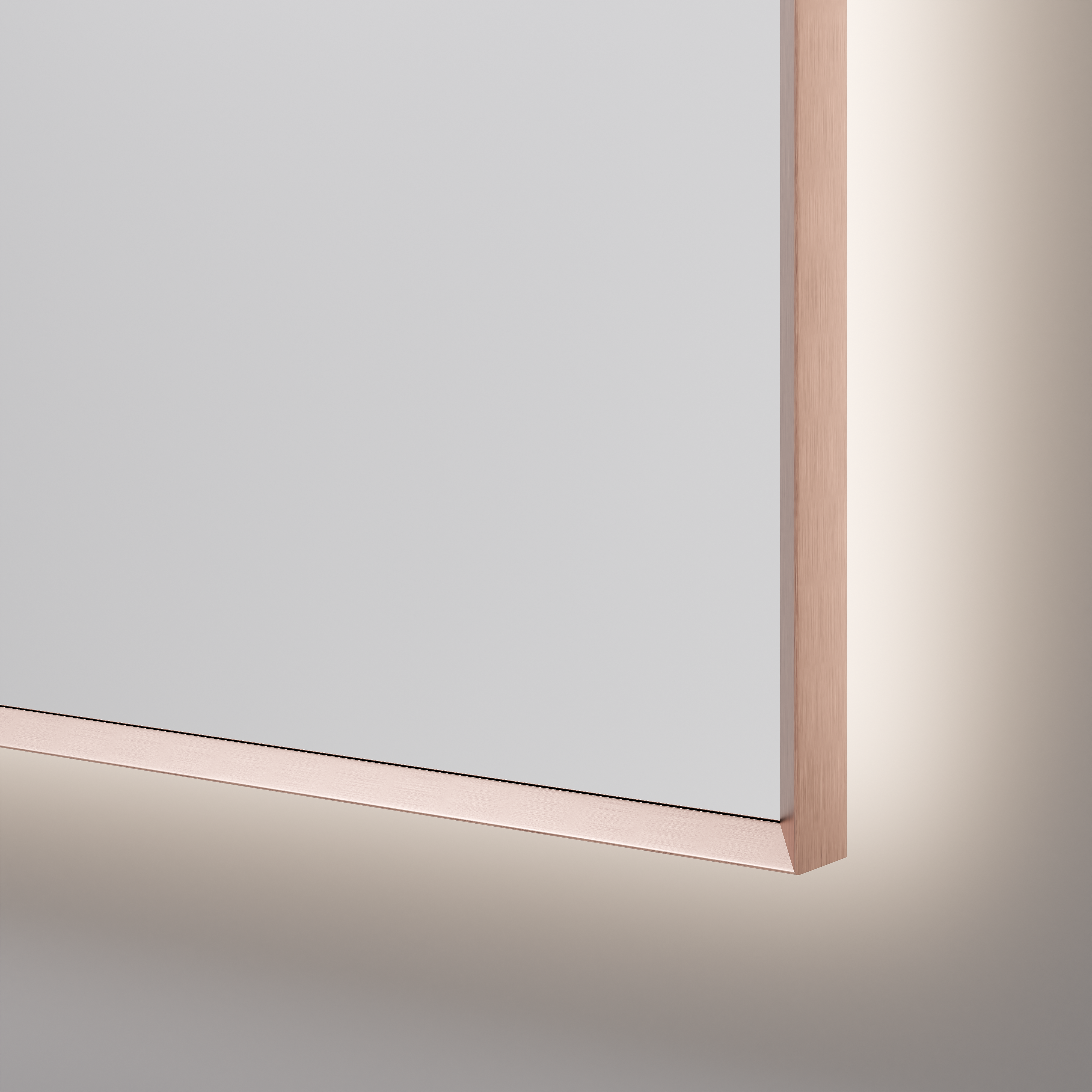 CODE SOLACE LED ARCH 850X950MM FRAMED MIRROR | BRUSHED COPPER
