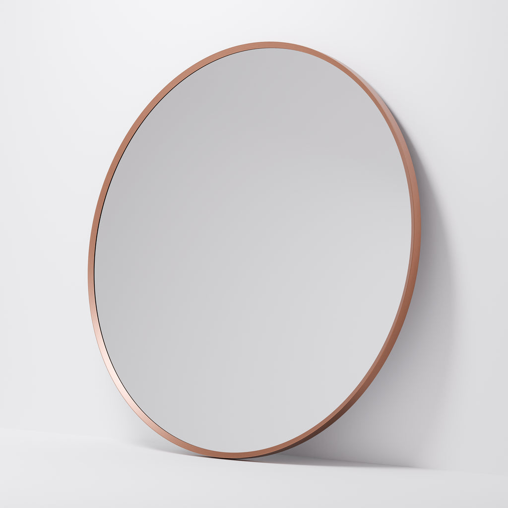 Code-Aspect-Series-One-1100-Round-Framed-Mirror-In-Brushed-Copper
