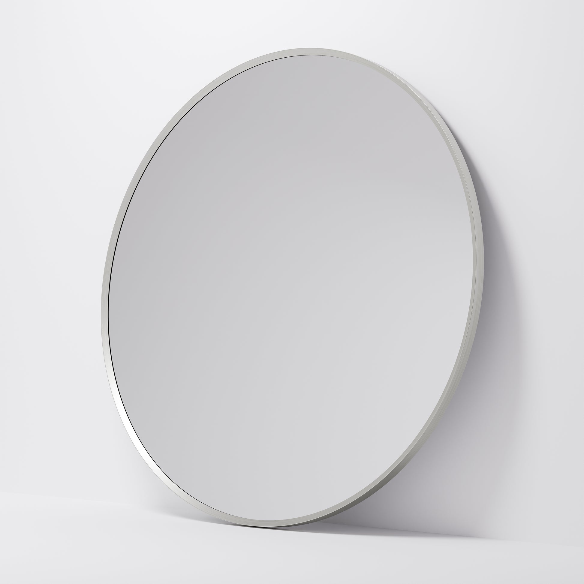 Code-Aspect-Series-One-1100-Round-Framed-Mirror-In-Brushed-Nickel