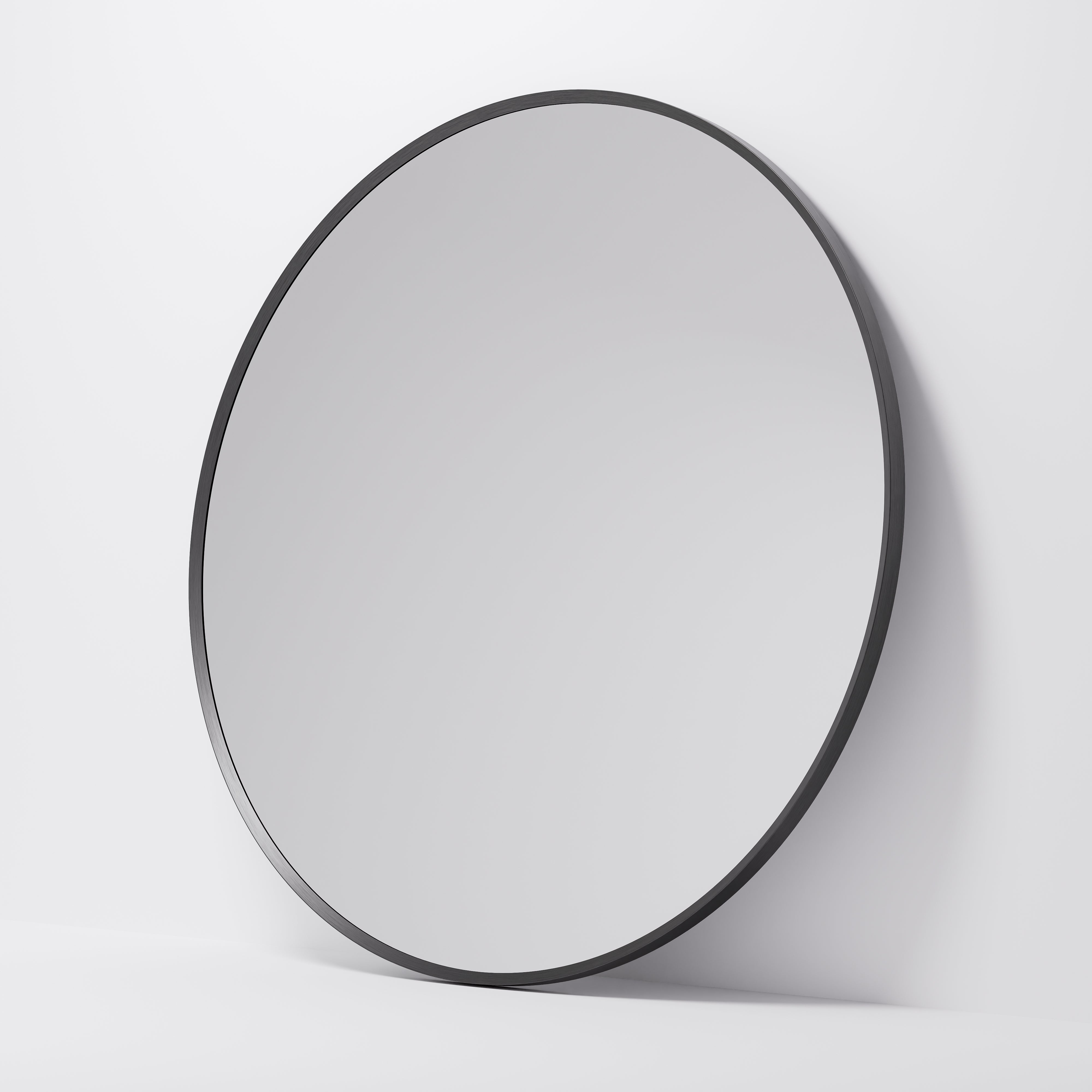 Code-Aspect-Series-One-1100-Round-Framed-Mirror-In-Gunmetal