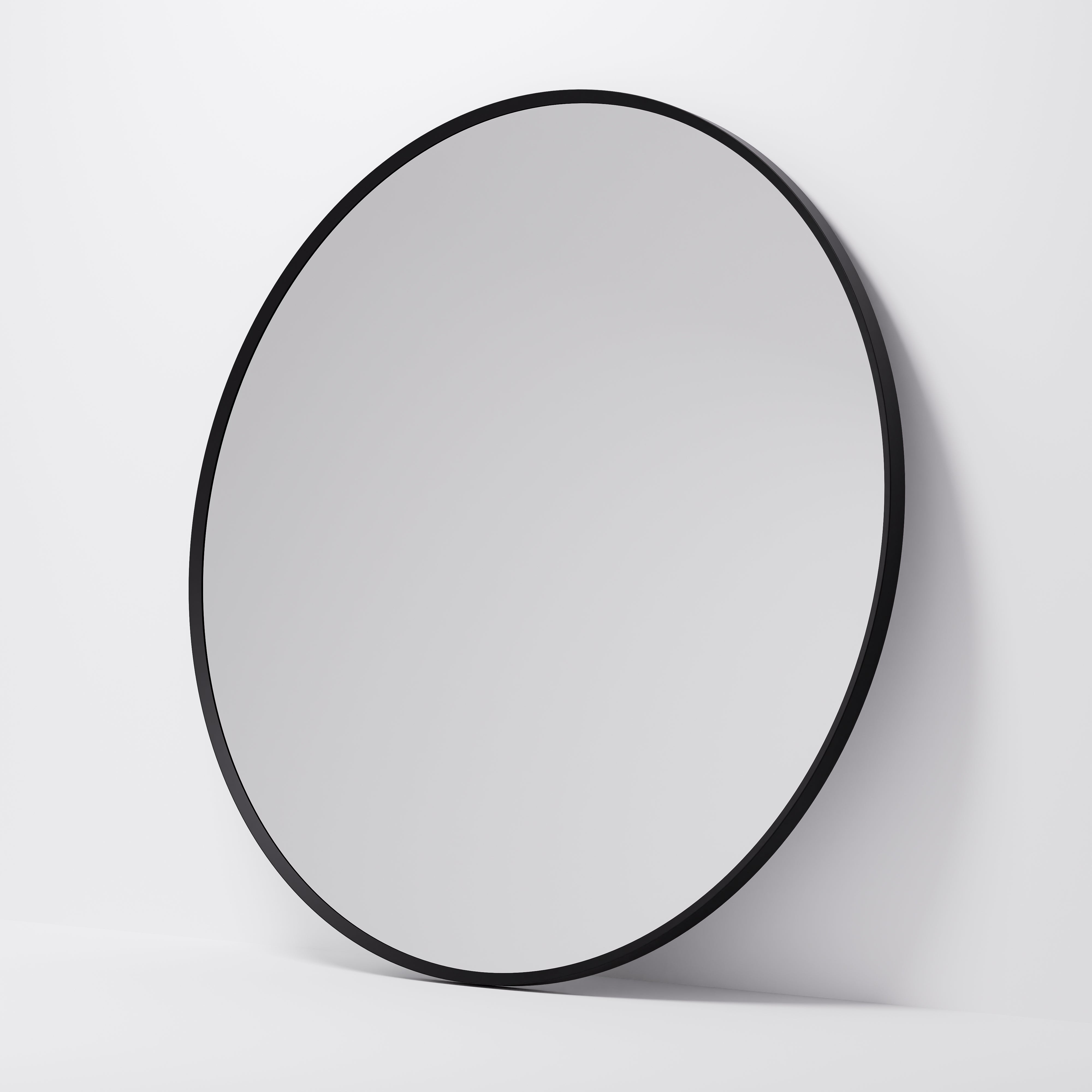 Code-Aspect-Series-One-1100-Round-Framed-Mirror-In-Matte-Black