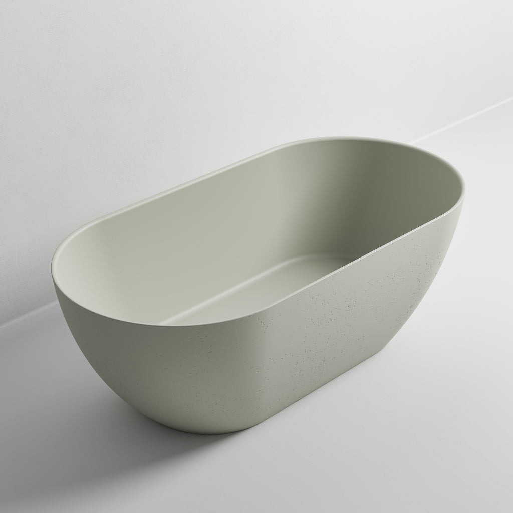 freestanding-bath-in-light-grey-made-from-textured-solid-surface