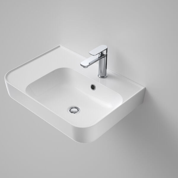 Caroma Tribute Rectangle 600 Left Hand Shelf Wall Basin