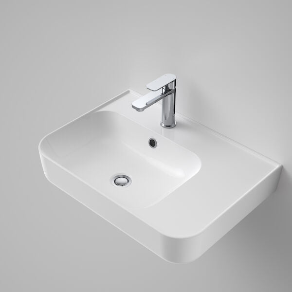 Caroma Tribute Rectangle 600 Right Hand Shelf Wall Basin