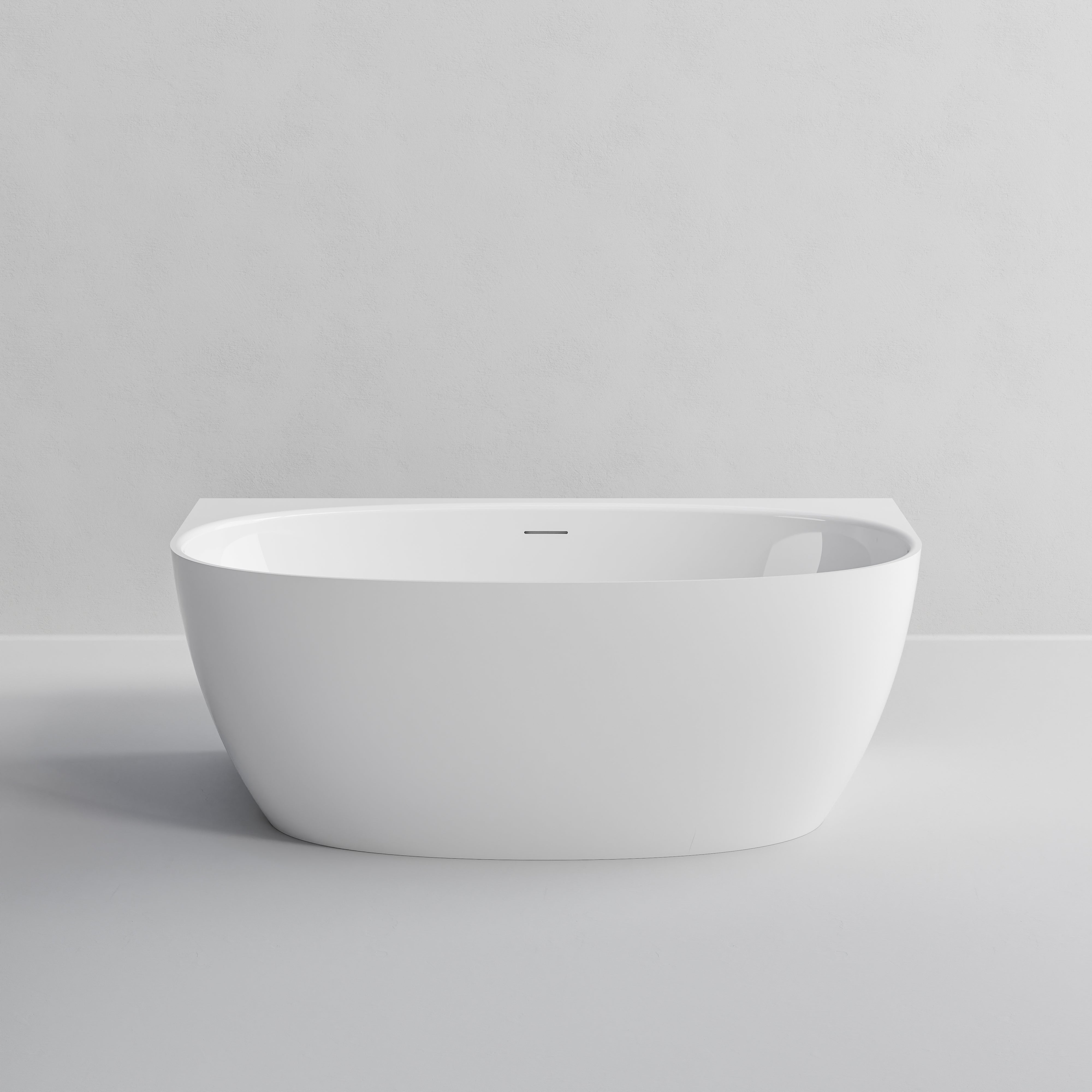 Cervo-back-to-wall-gloss-white-1600-acrylic-bath-front-view