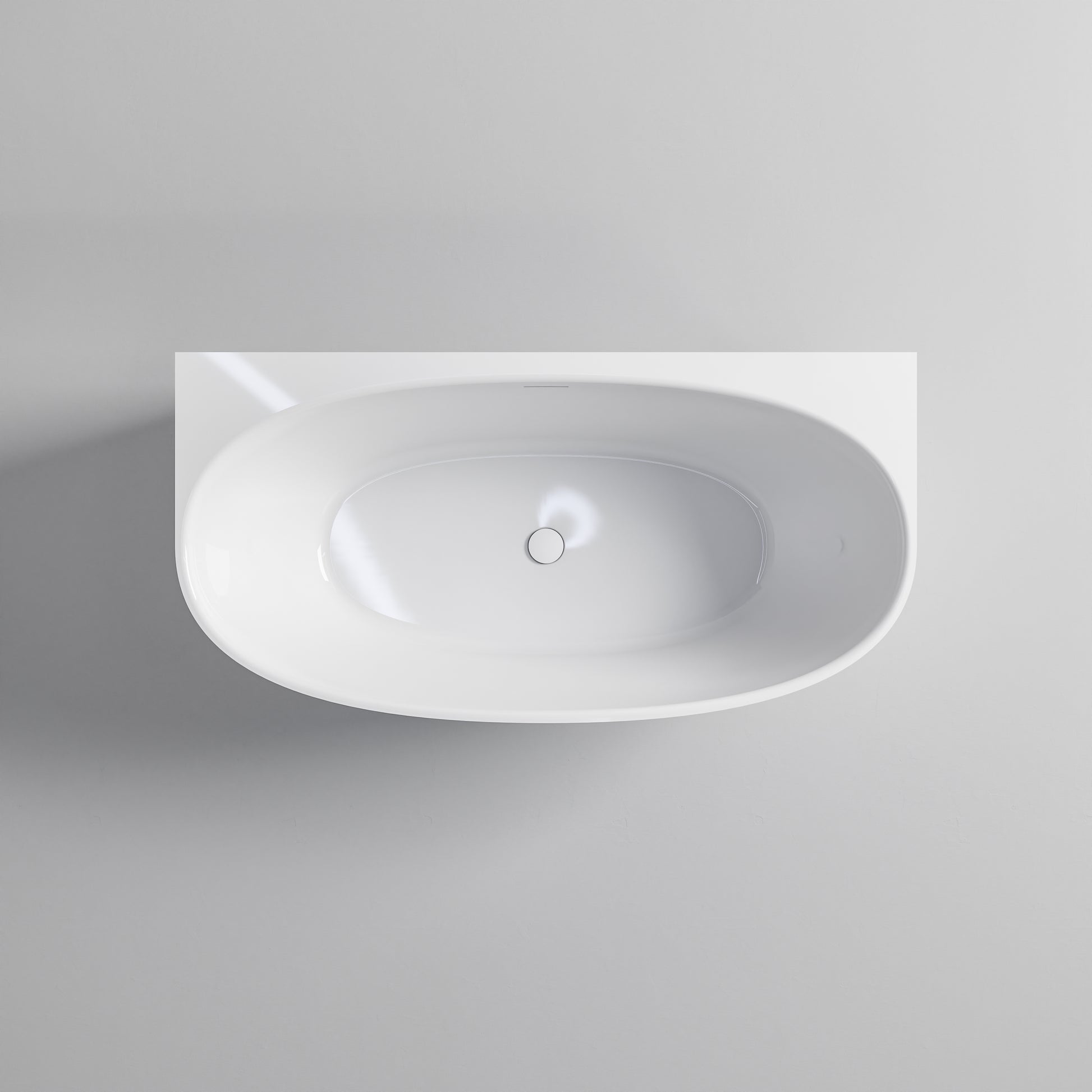 Cervo-back-to-wall-gloss-white-1600-acrylic-bath-top-view