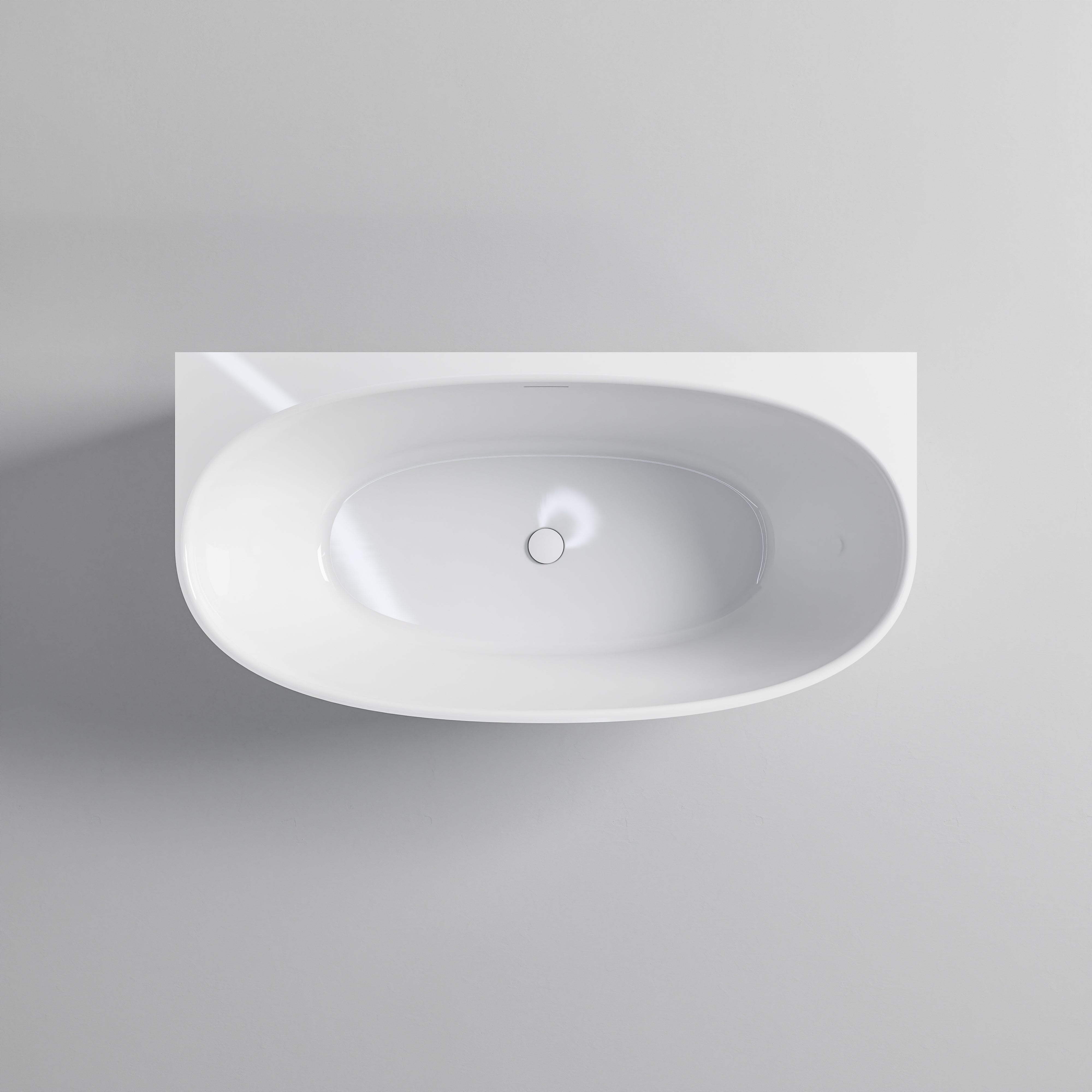 Cervo-back-to-wall-gloss-white-1600-acrylic-bath-top-view