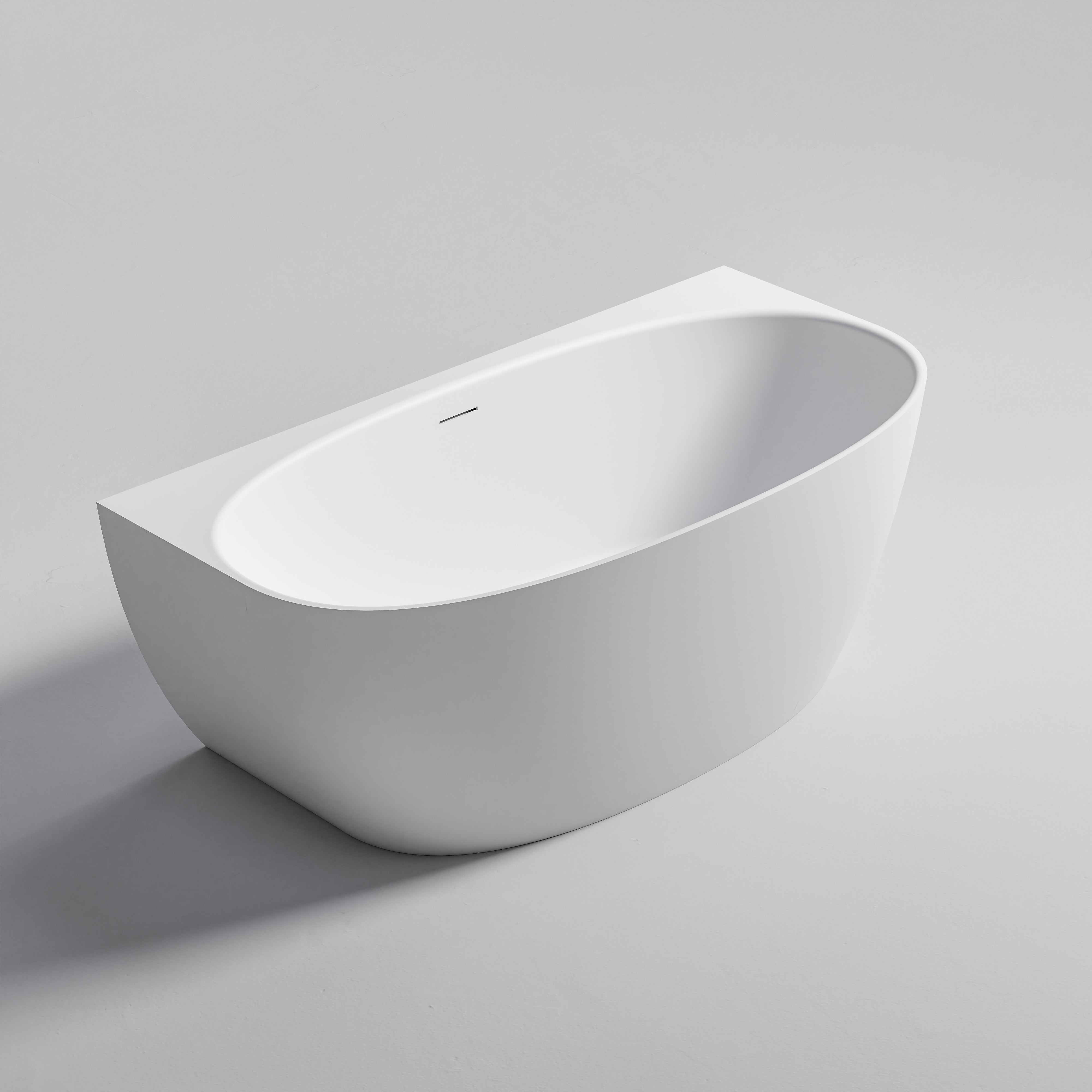 Cervo-back-to-wall-matte-white-1600-acrylic-bath-isometric