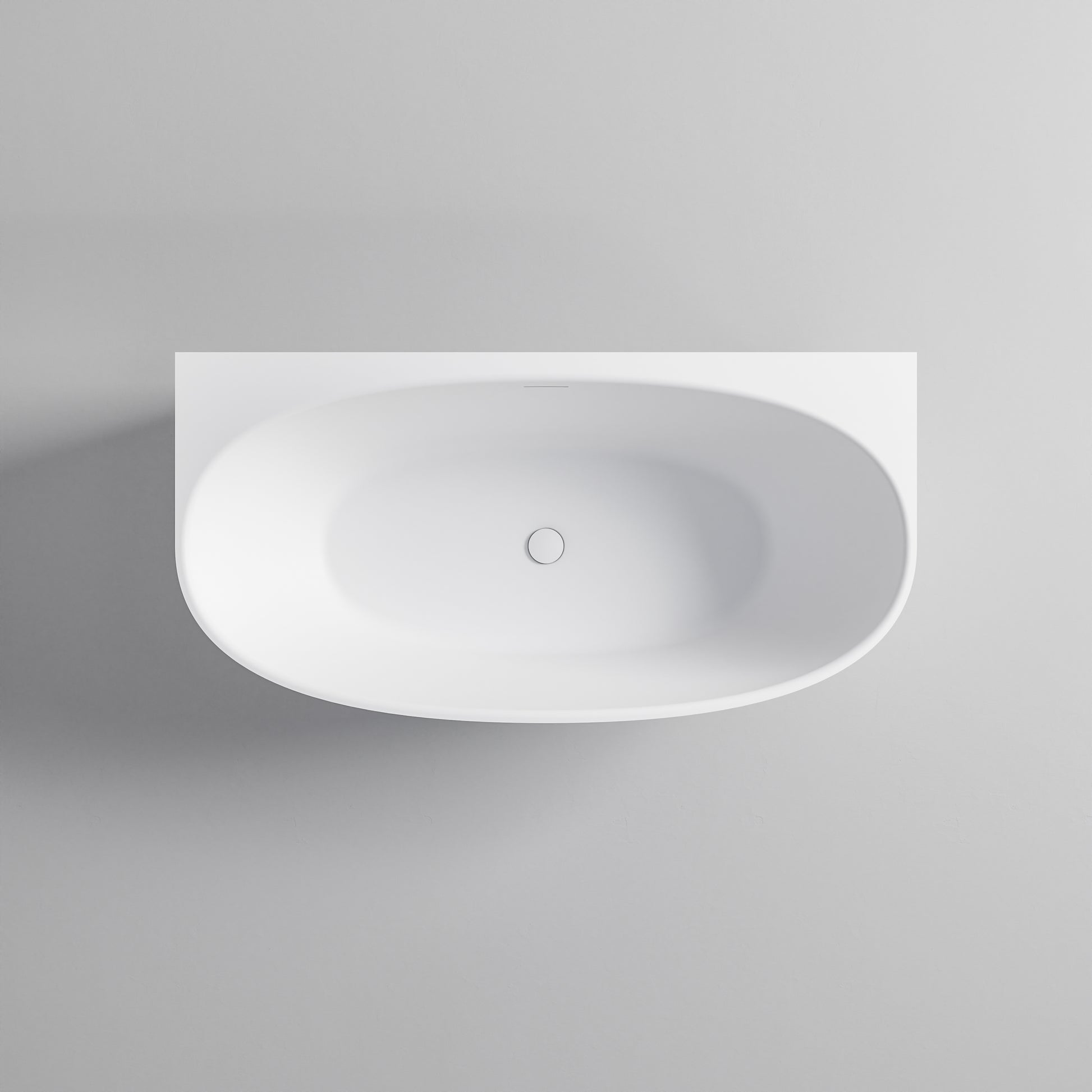Cervo-back-to-wall-matte-white-1600-acrylic-bath-top-view