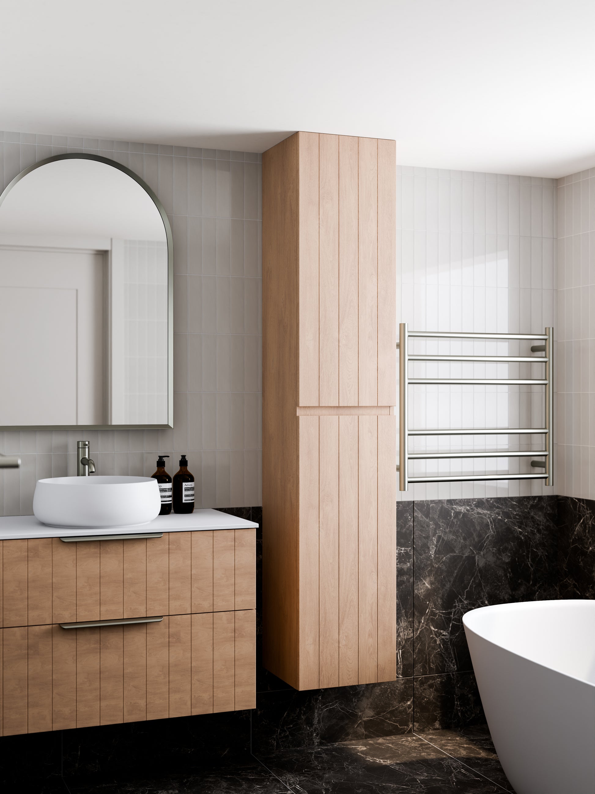 lineare-coastal-tower-cabinet-devon-oak