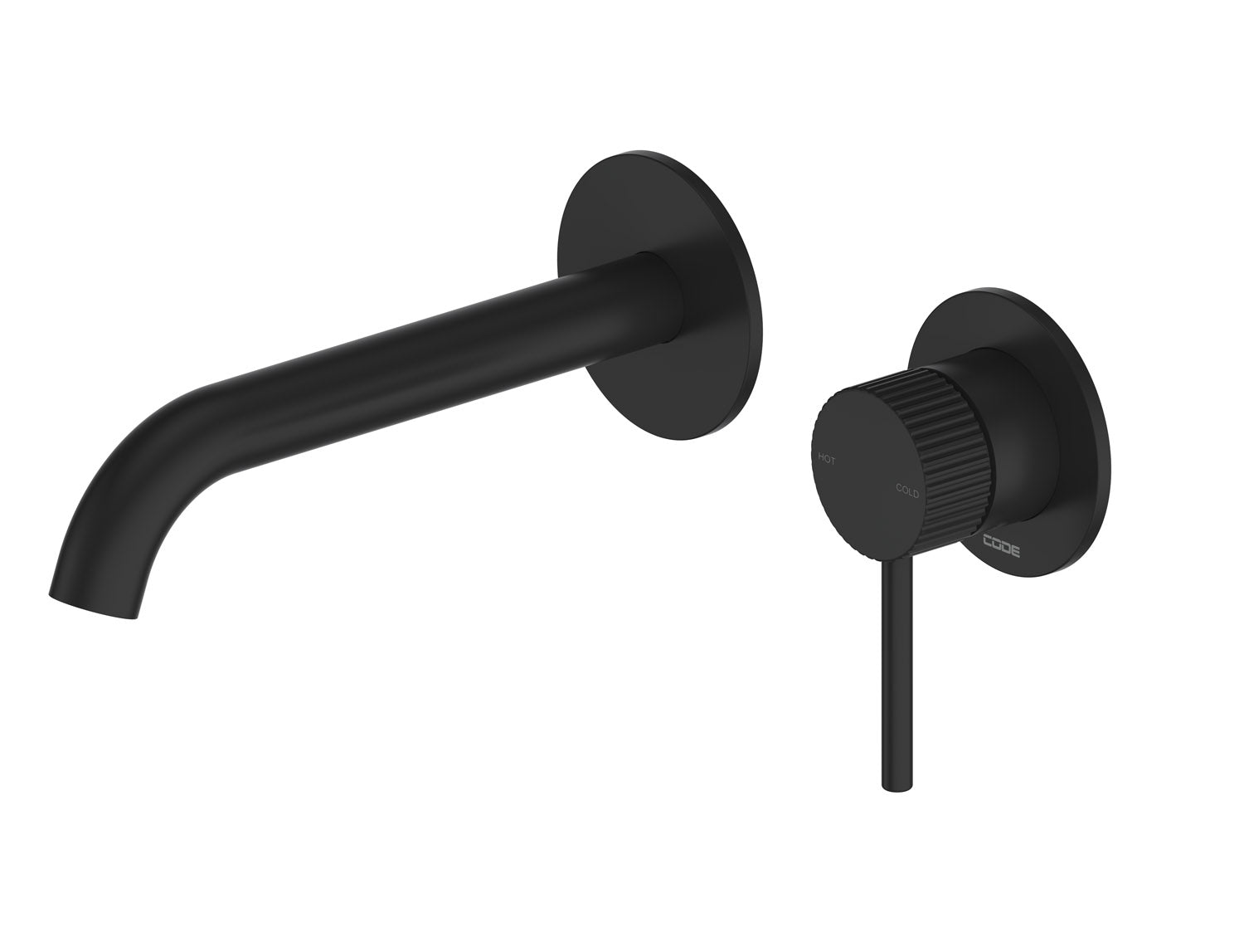code-nature-lineare-wall-mounted-shower-mixer-with-textured-handle-matte-black