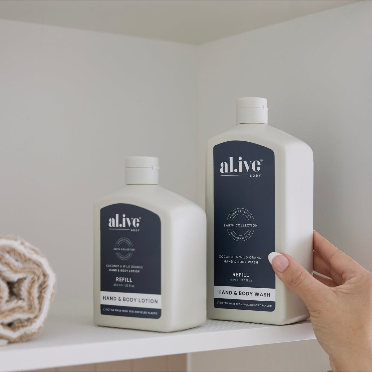 Al.ive Hand & Body Lotion Refill - Coconut & Wild Orange 650ml