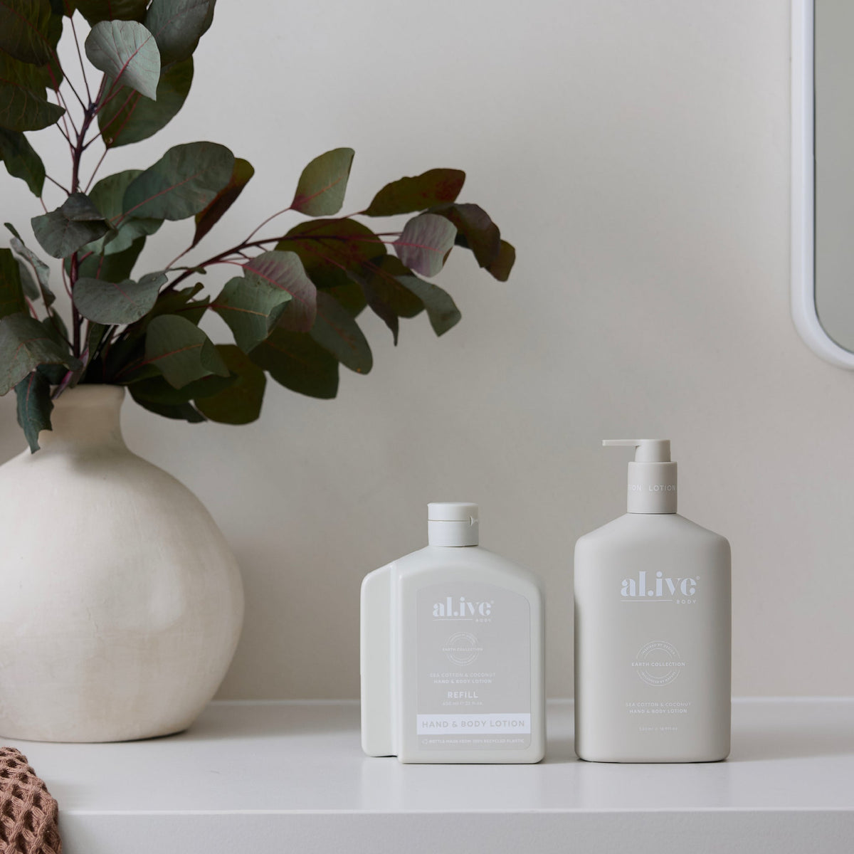 Al.ive Hand & Body Lotion Refill - Sea Cotton & Coconut 650ml