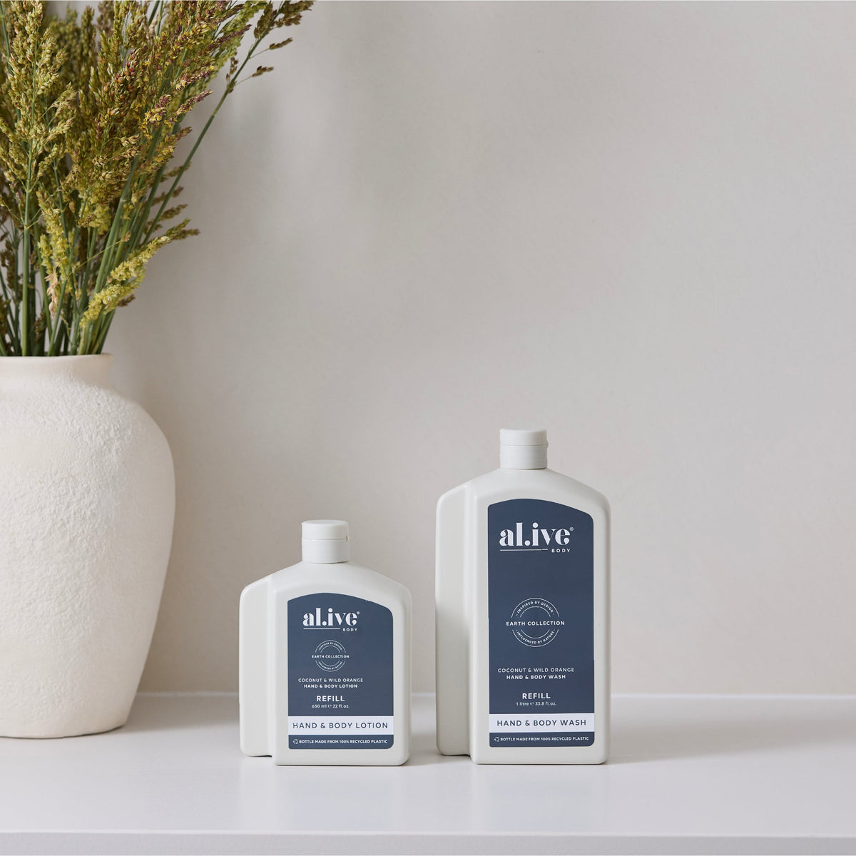 al.ive body Hand & Body Wash Refill Coconut & Wild Orange - lifestyle shot