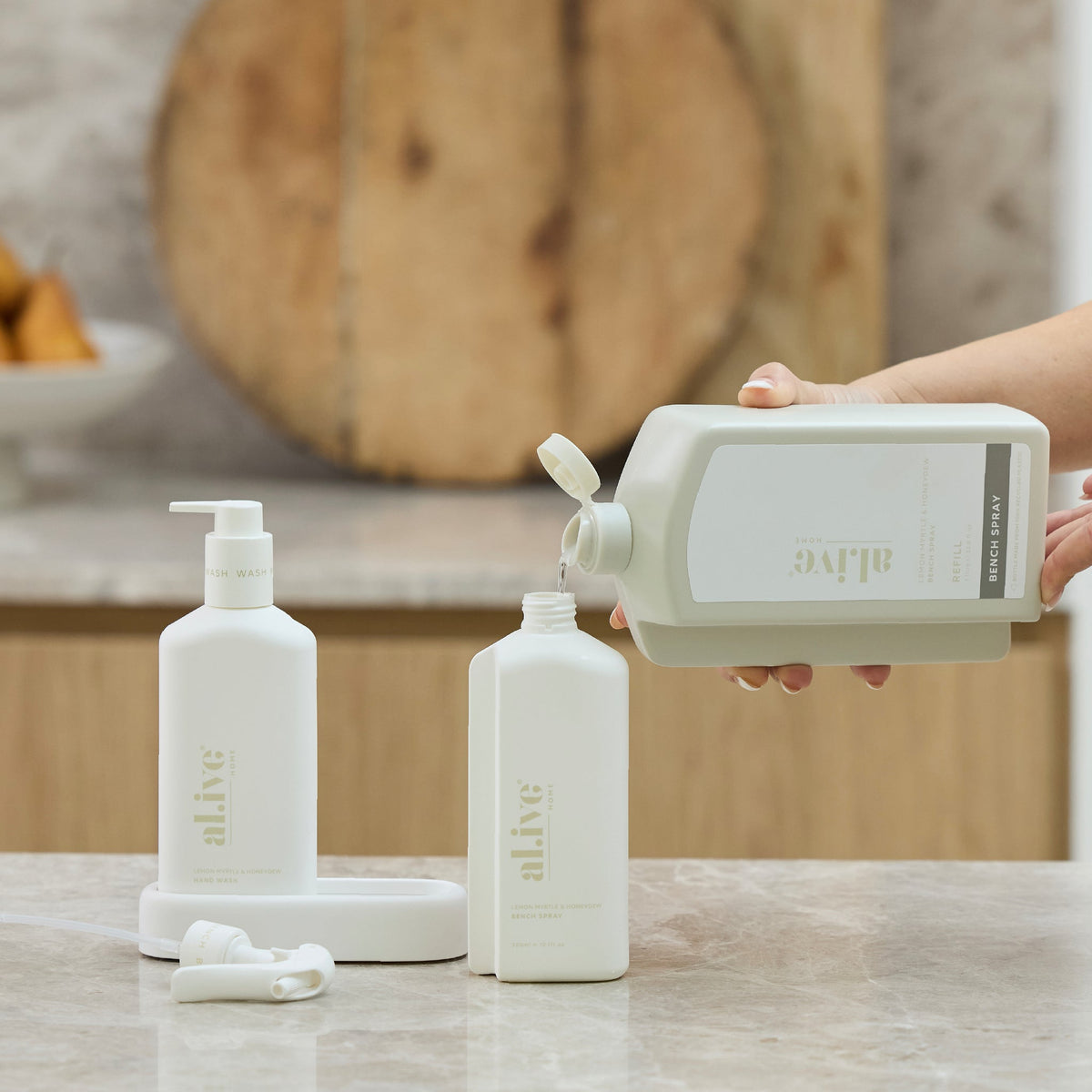 Al.ive Bench Spray Refill - Lemon Myrtle & Honeydew 1L