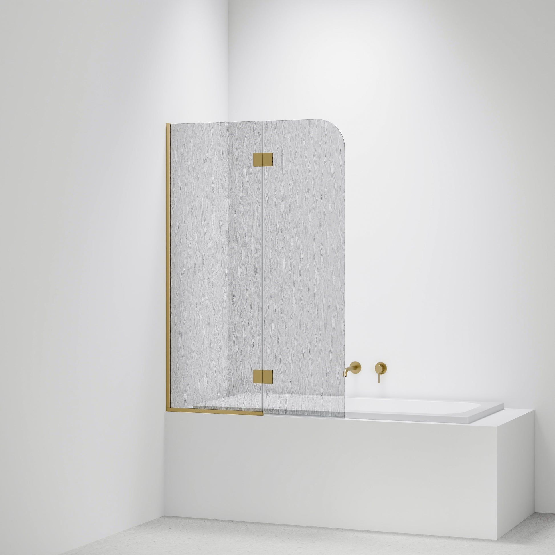 Allure-Patterned-Bath-Glass-Panel-Drop-In-Bath-With-Brushed-Brass-Channel-And-Hinges