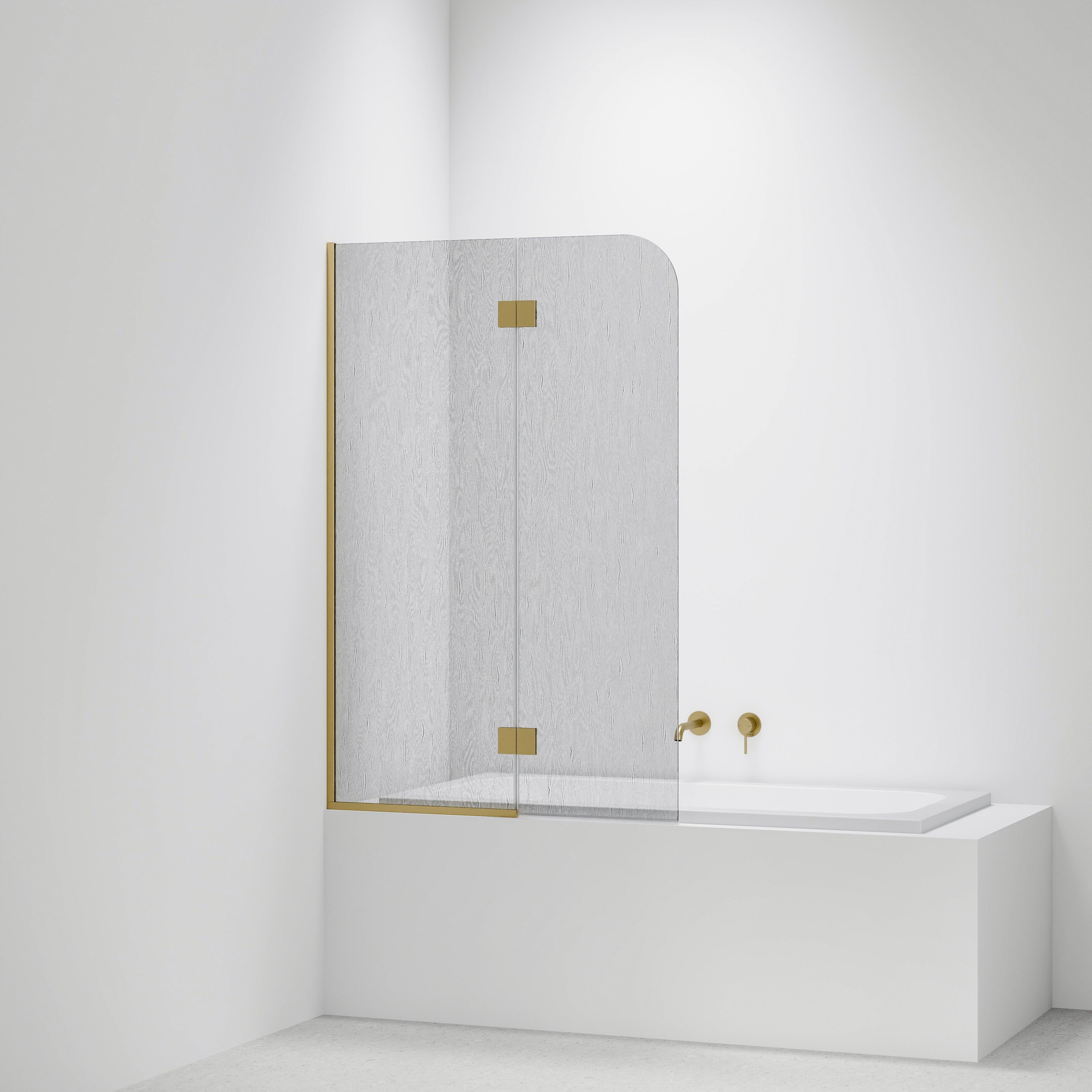 Allure-Patterned-Bath-Glass-Panel-Drop-In-Bath-With-Brushed-Brass-Channel-And-Hinges