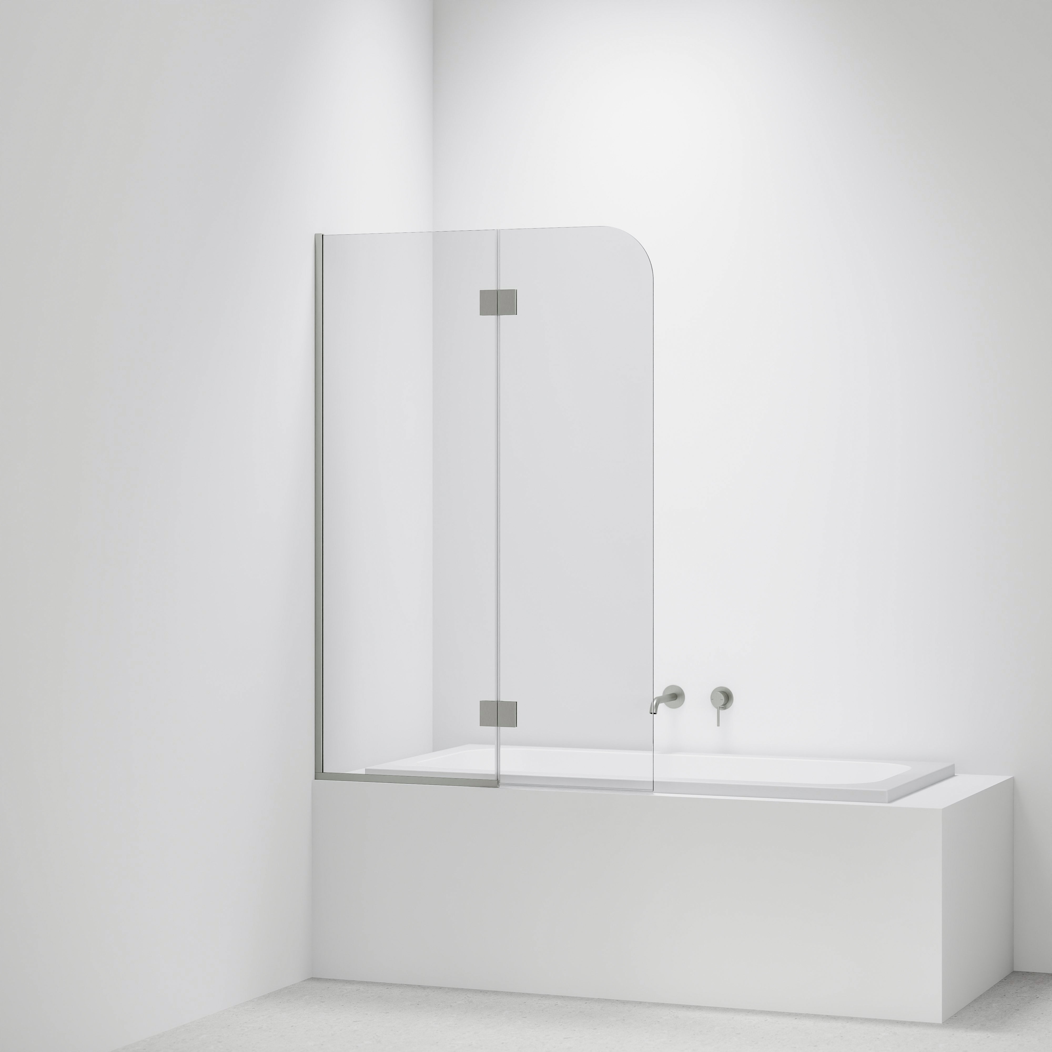 Super-Clear-Bath-Glass-Panel-Drop-In-Bath-With-Brushed-Nickel-Channel-And-Hinges