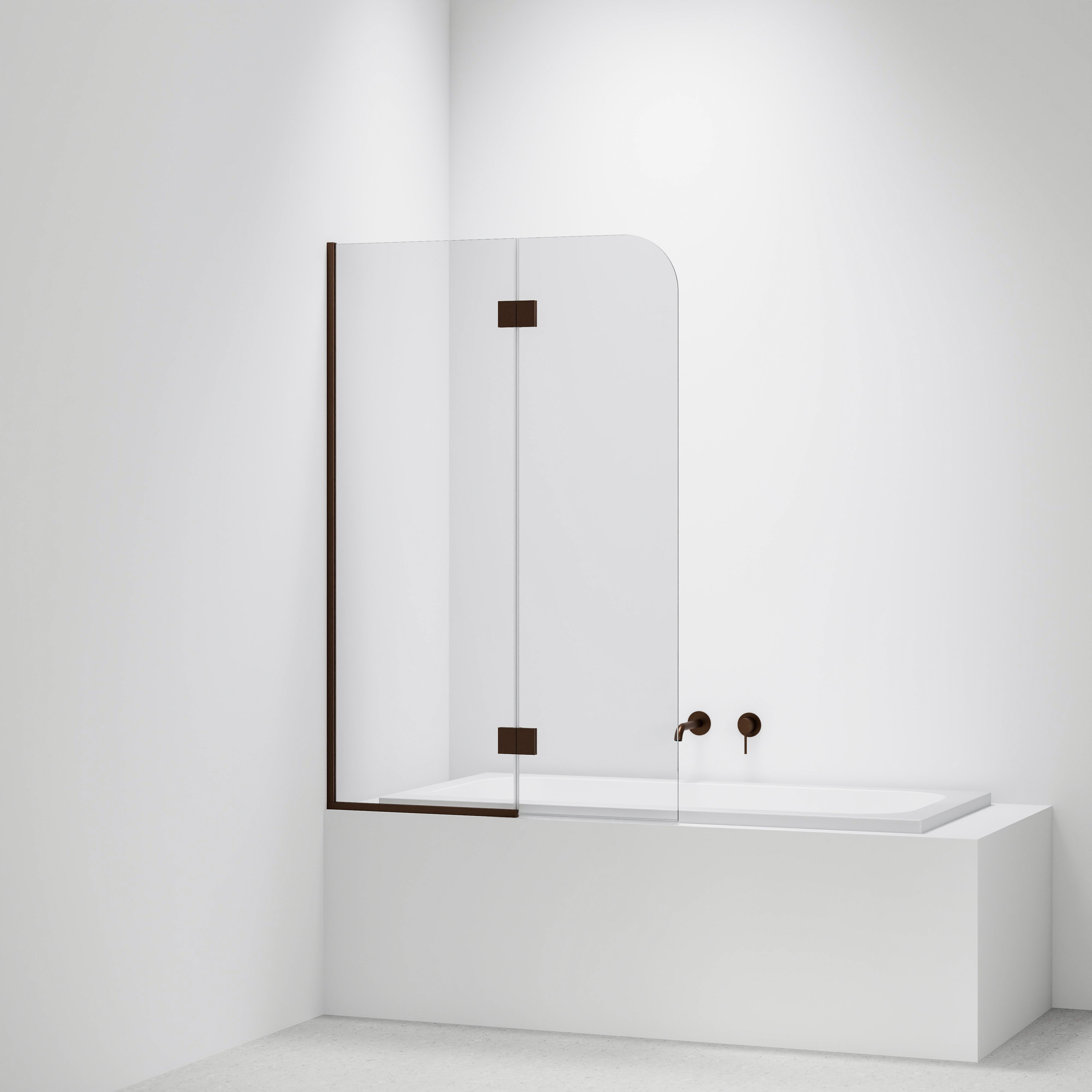 Super-Clear-Bath-Glass-Panel-Drop-In-Bath-With-Brushed-Bronze-Channel-And-Hinges