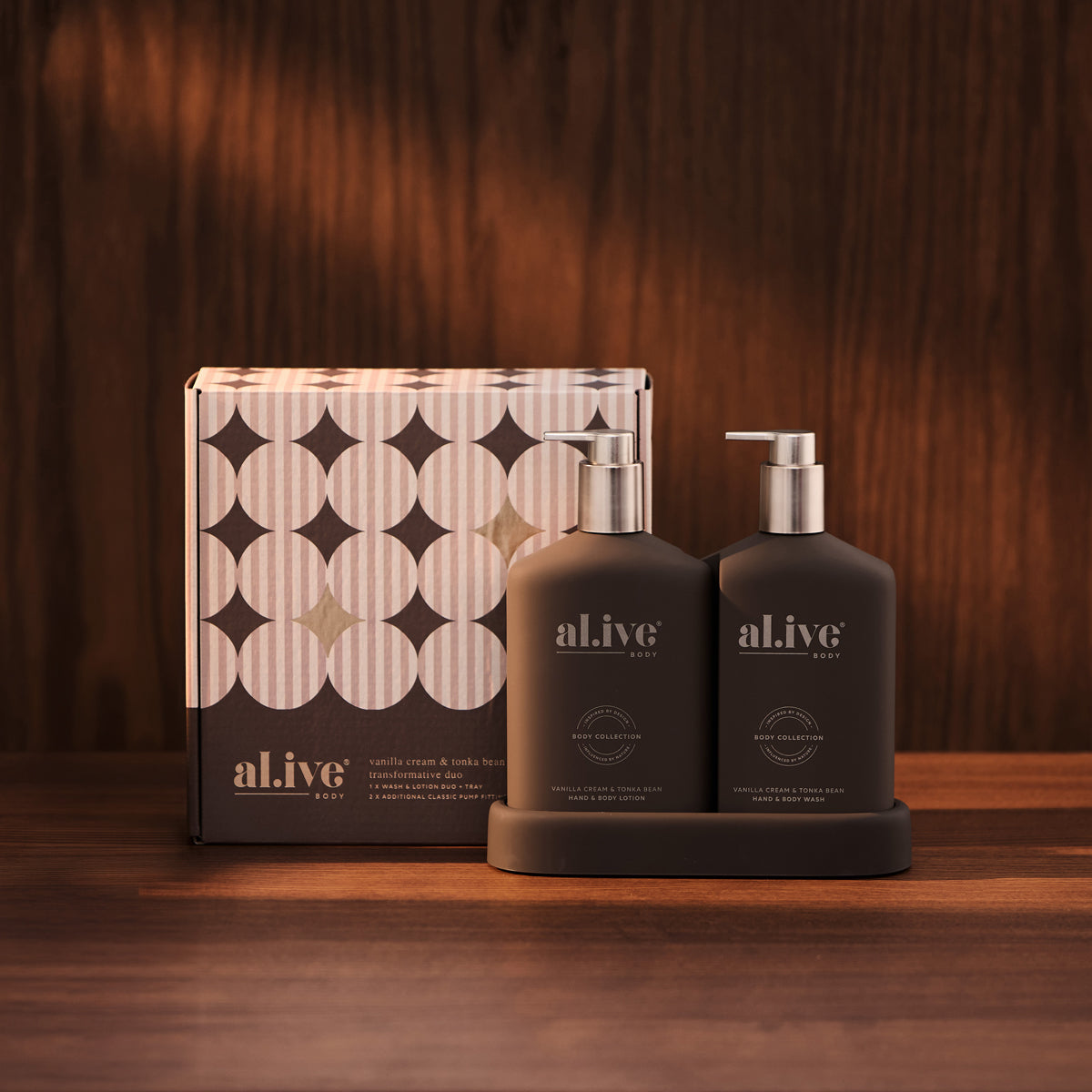 Al.ive Transformative Bathroom Duo - Vanilla Cream & Tonka Bean