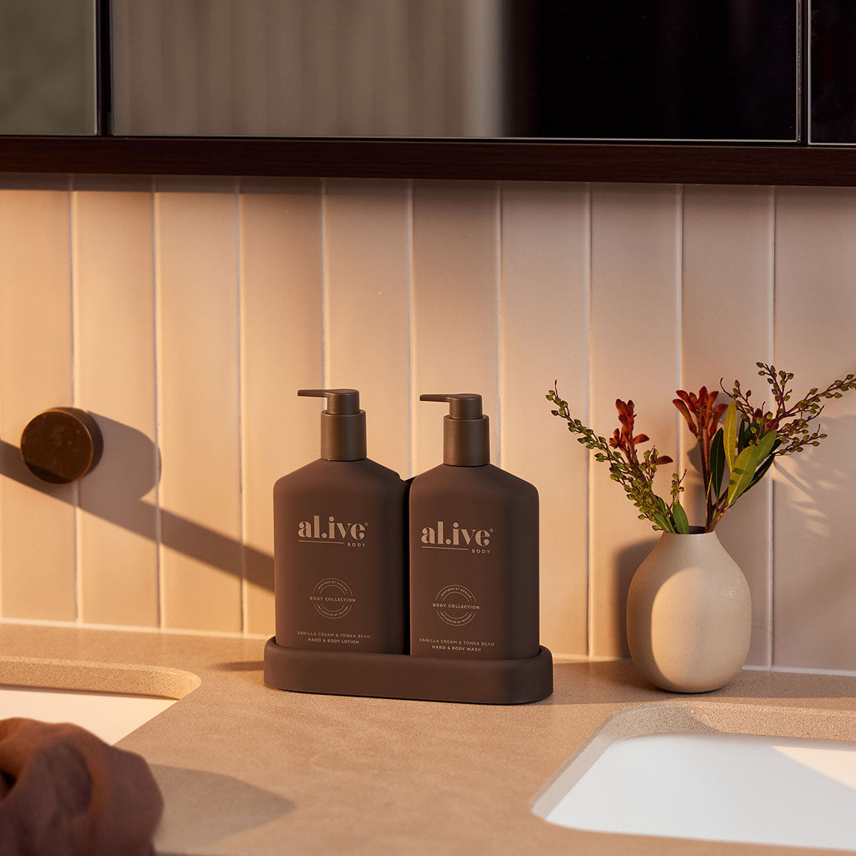 Al.ive Transformative Bathroom Duo - Vanilla Cream & Tonka Bean