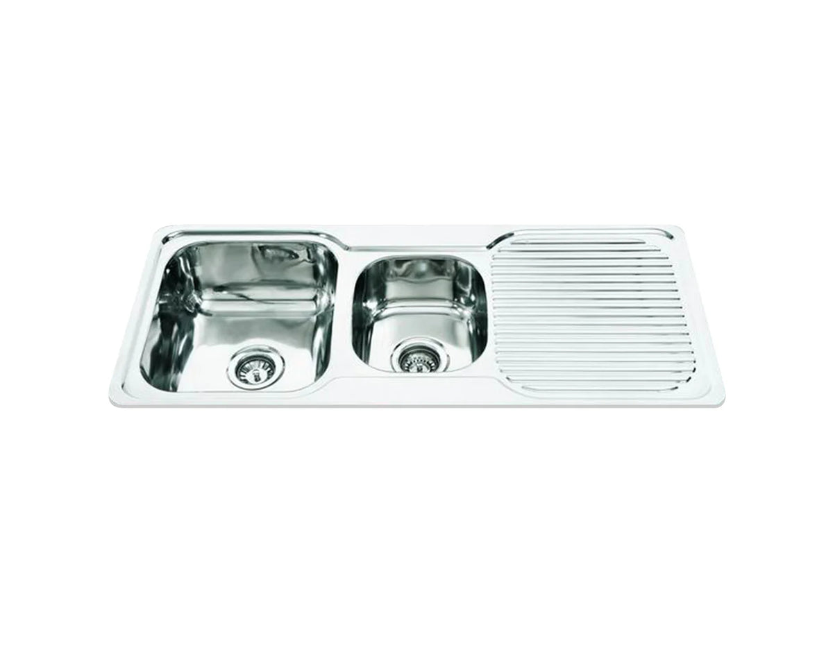 Santorini Atlas 0.9mm Stainless Steel Sink With Drainer E-150D