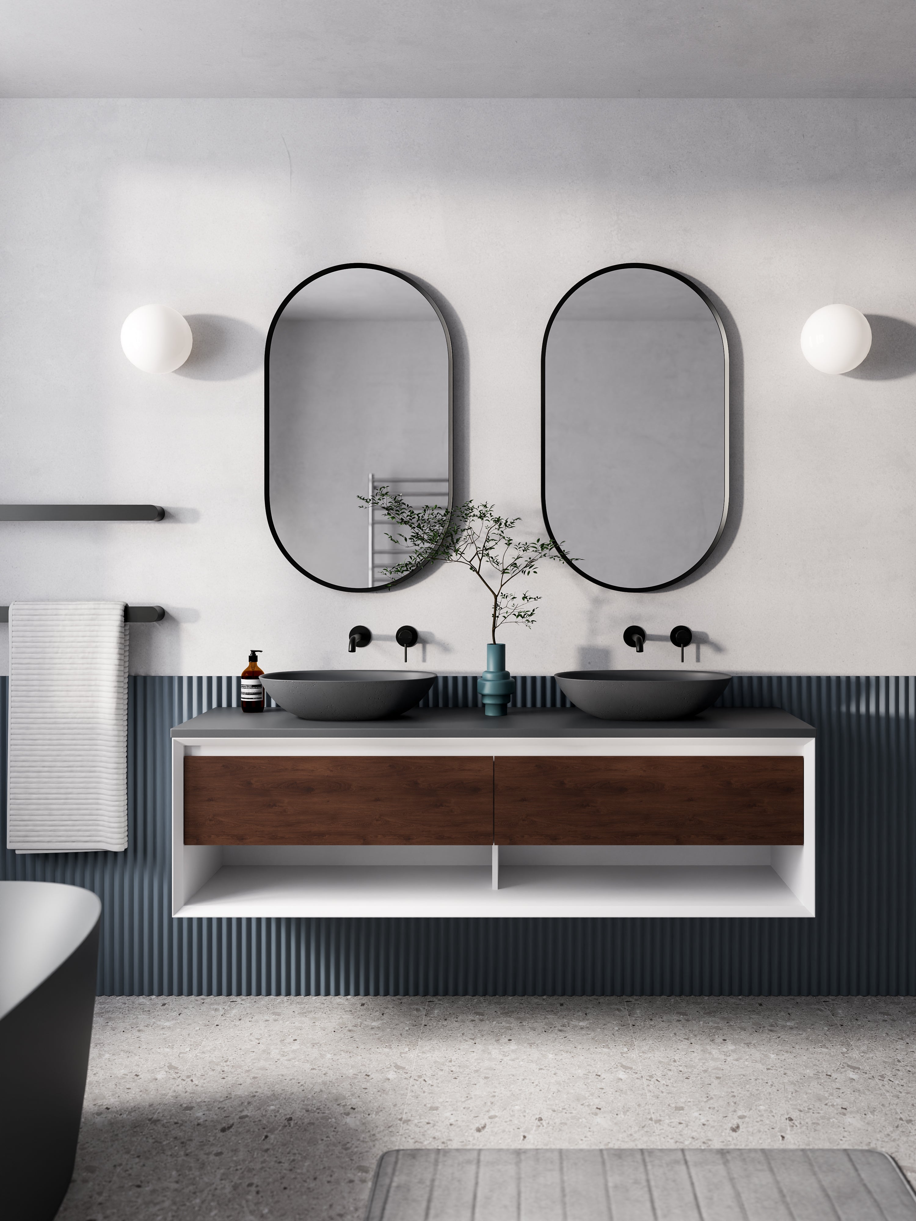 code-form-1800-wall-hung-vanity-range-white-double-basin-walnut-drawer-front-render