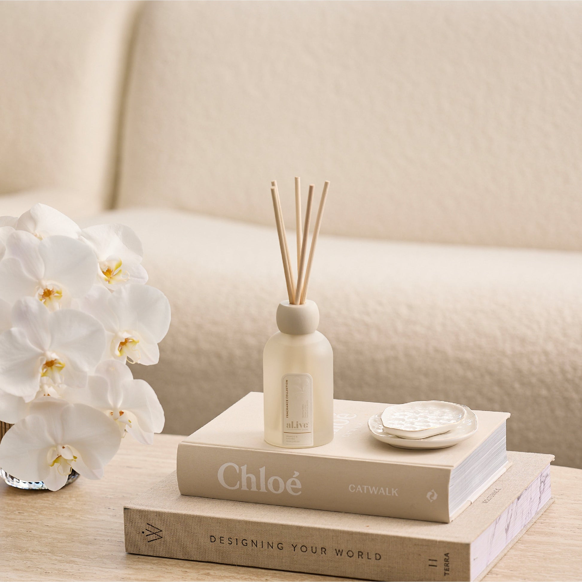 Al.ive Body Reed Diffuser — Mango & Lychee styled