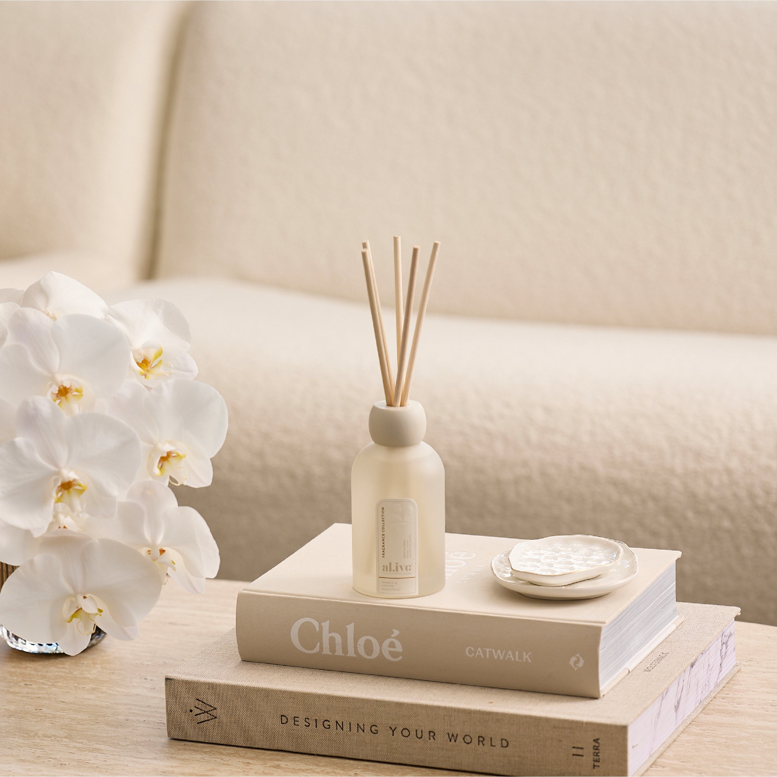 Al.ive Body Reed Diffuser — Mango & Lychee styled