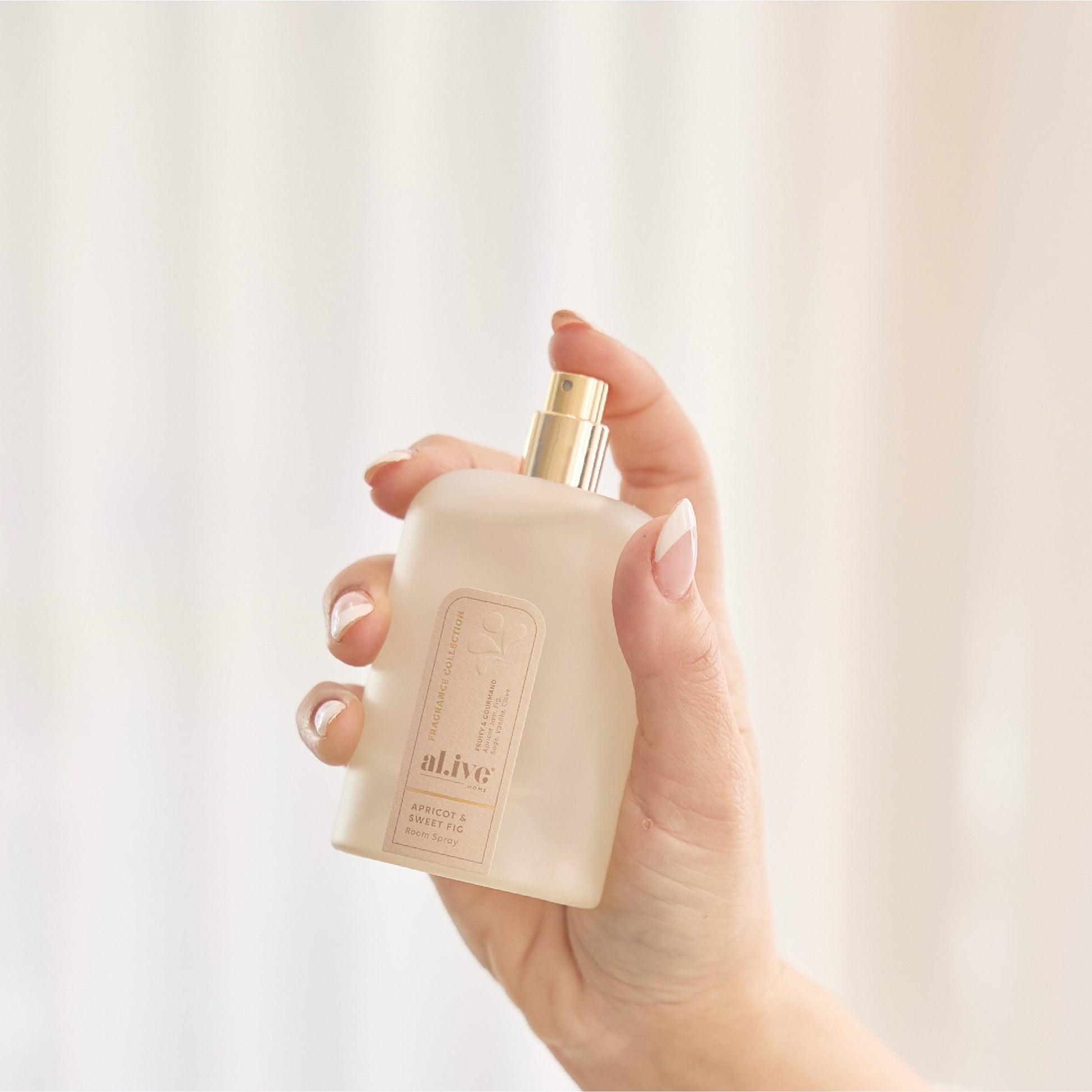 Al.ive Body Room Spray — Apricot & Sweet Fig styled