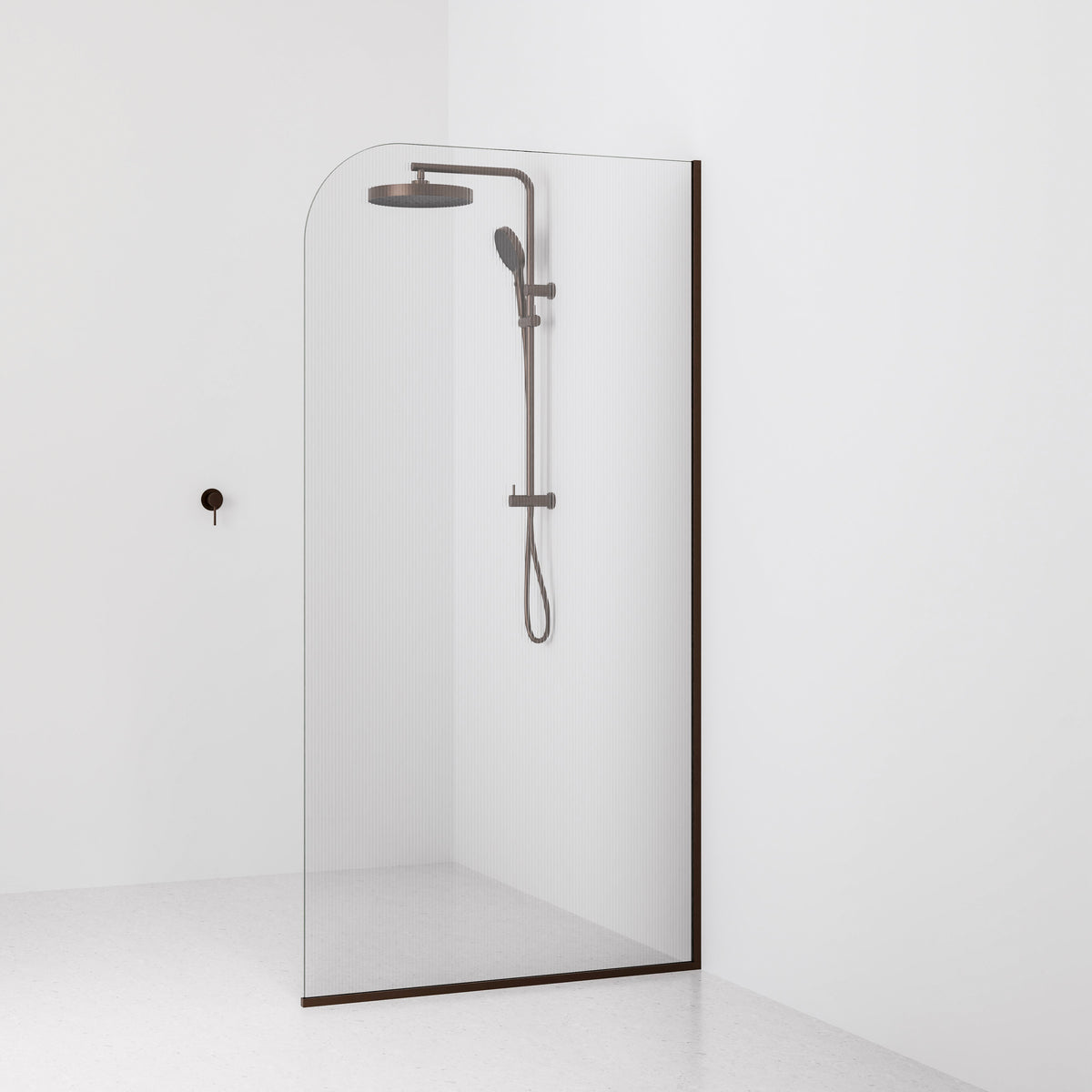 Code Lineare Pillar Shower Screen Glass Range | 1050mm