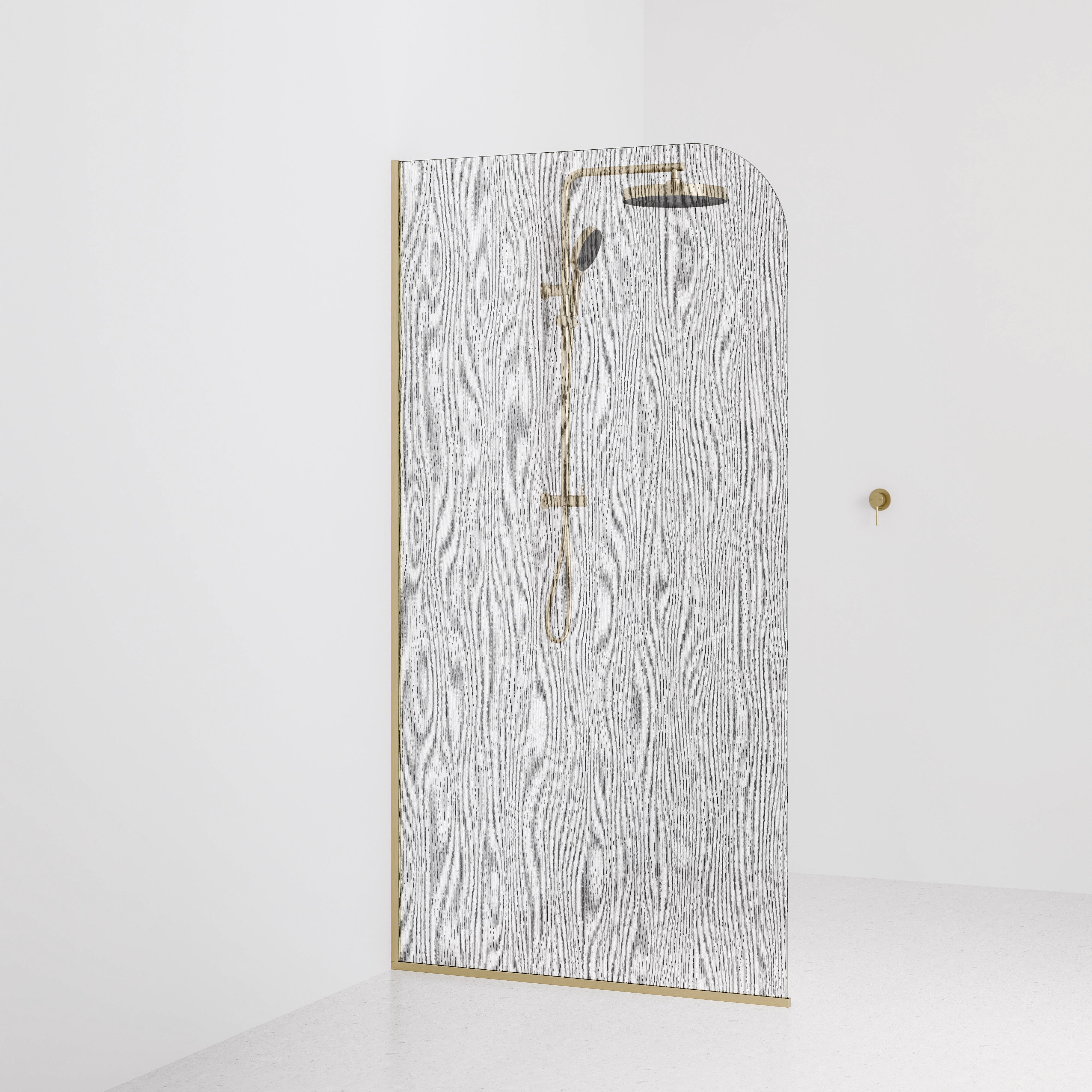 Code-Interiors-Allure-Patterned-Shower-Glass-Panel-1050-MM-With-Brushed-Brass-Channel