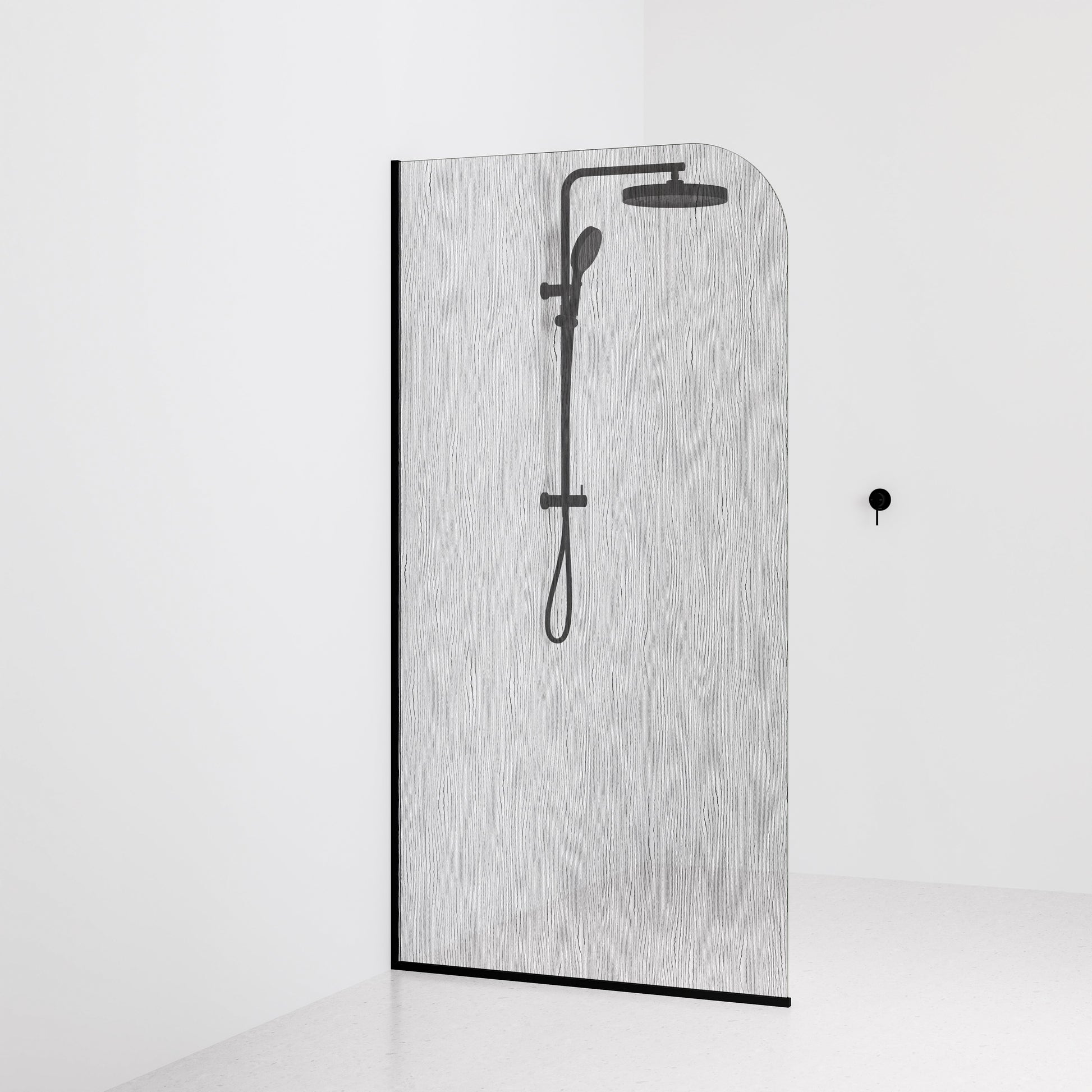 Code-Interiors-Allure-Patterned-Shower-Glass-Panel-1050-MM-With-Matte-Black-Channel