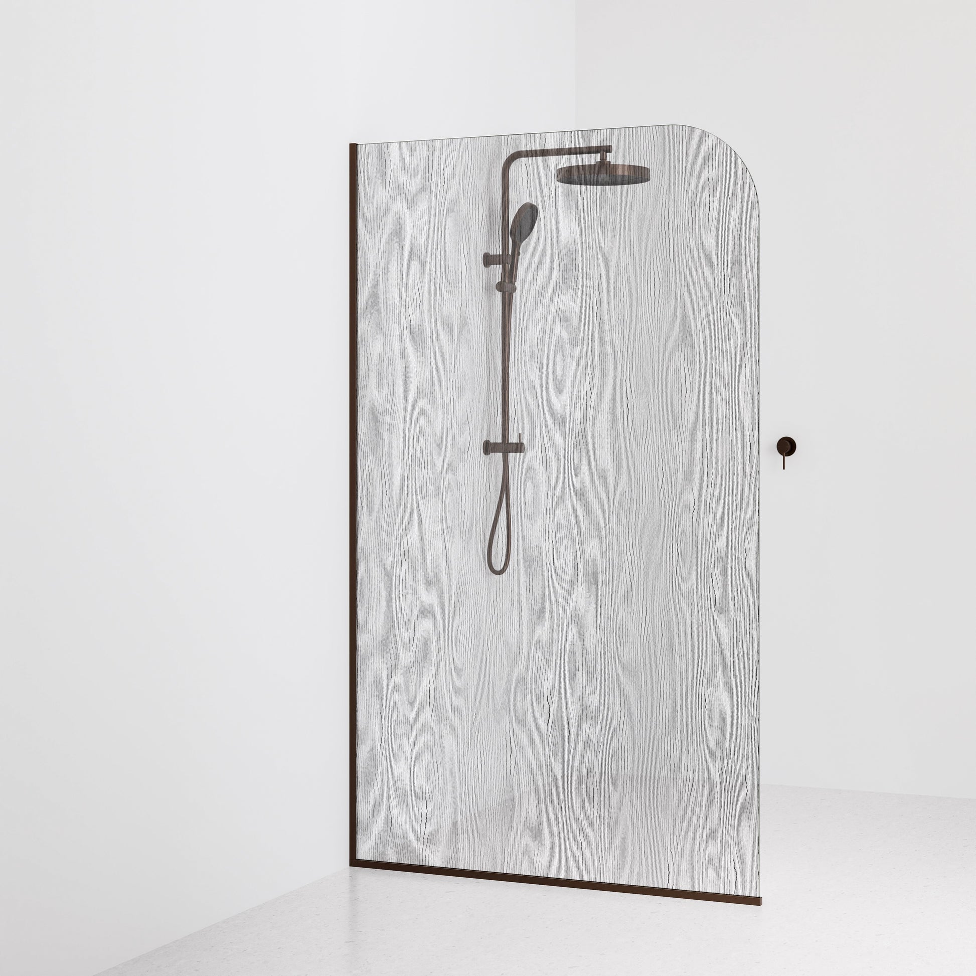 Code-Interiors-Allure-Patterned-Shower-Glass-Panel-1200-MM-With-Brushed-Bronze-Channel
