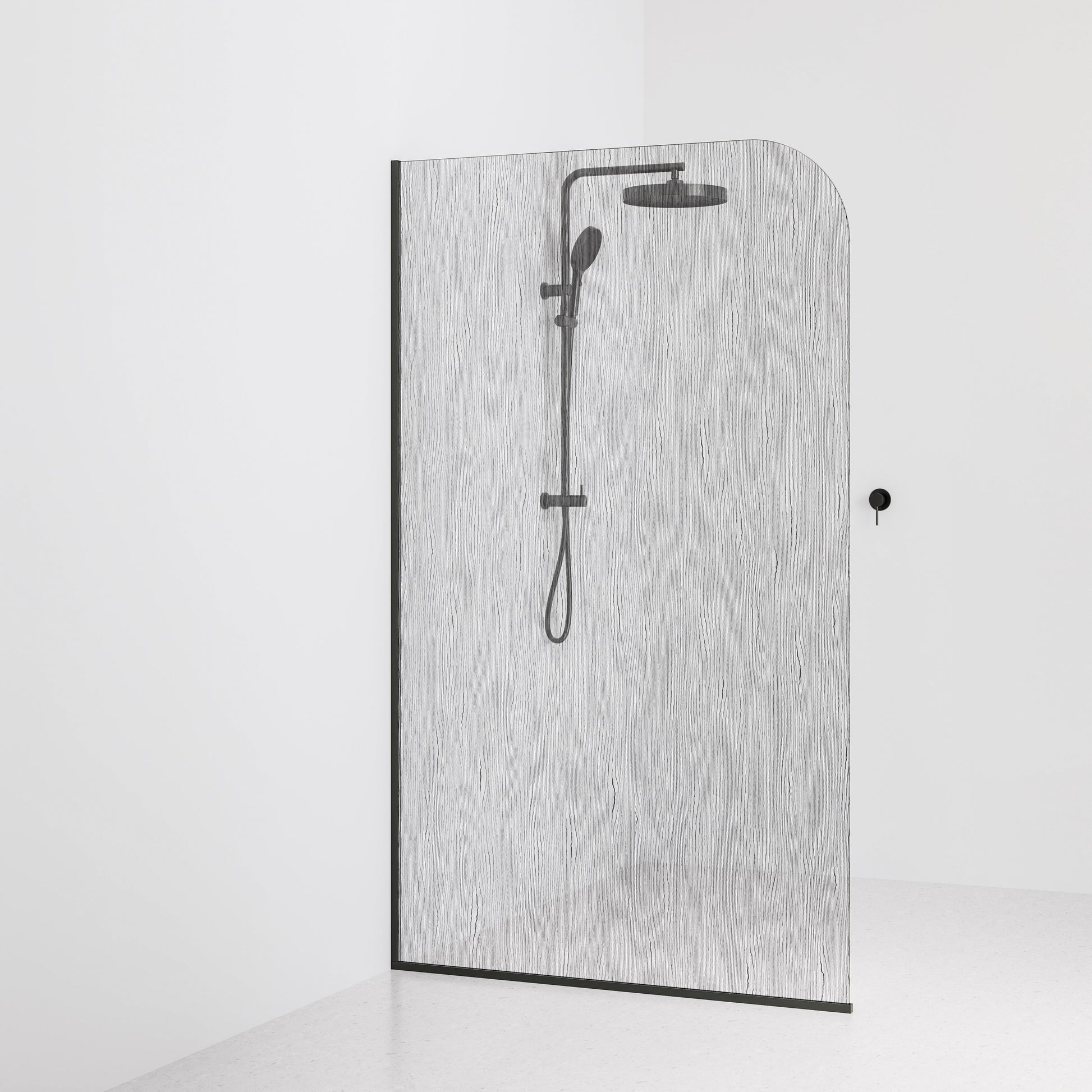 Code-Interiors-Allure-Patterned-Shower-Glass-Panel-1200-MM-With-Gunmetal-Channel