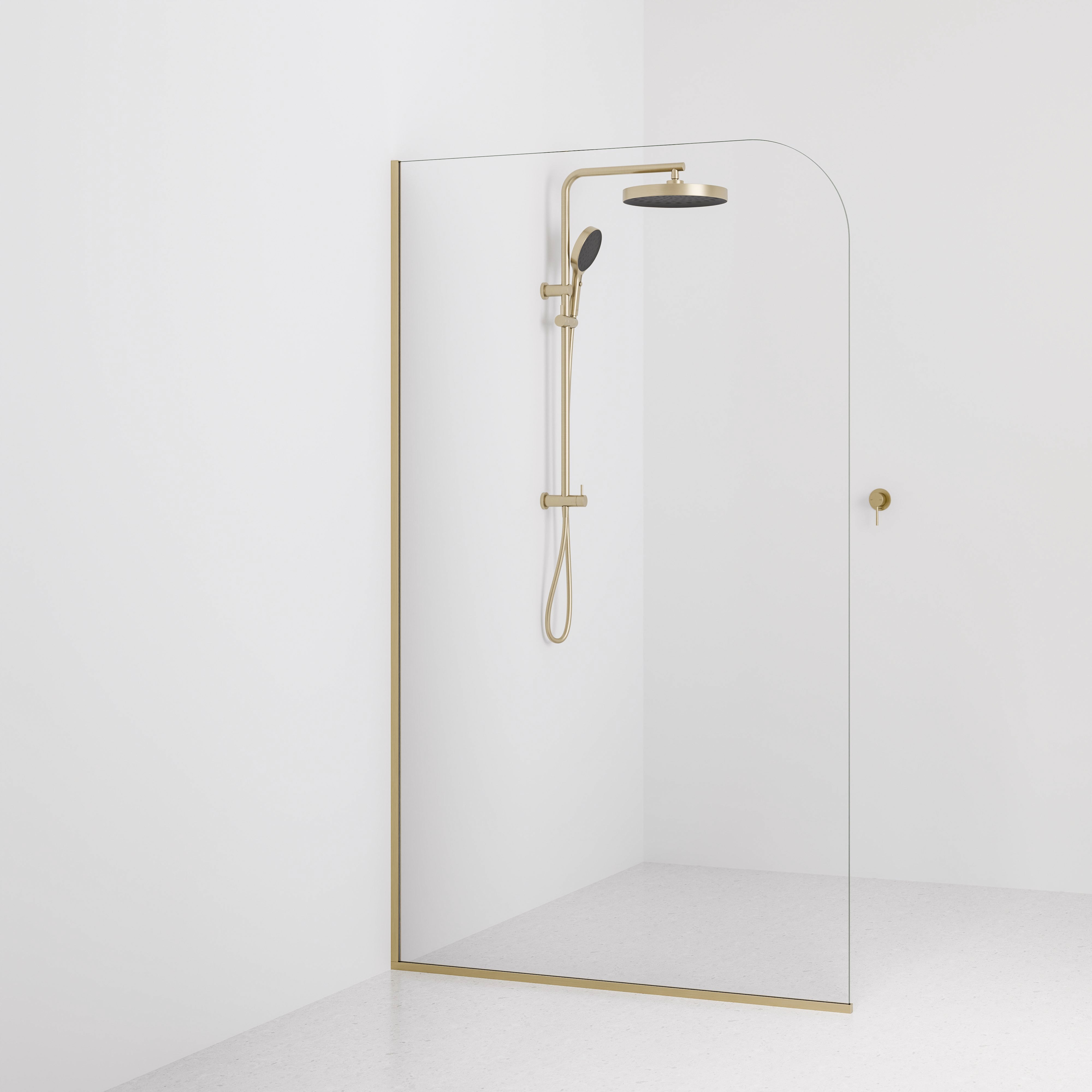 Code-Interiors-Clear-Shower-Glass-Panel-1200-MM-With-Brushed-Brass-Channel