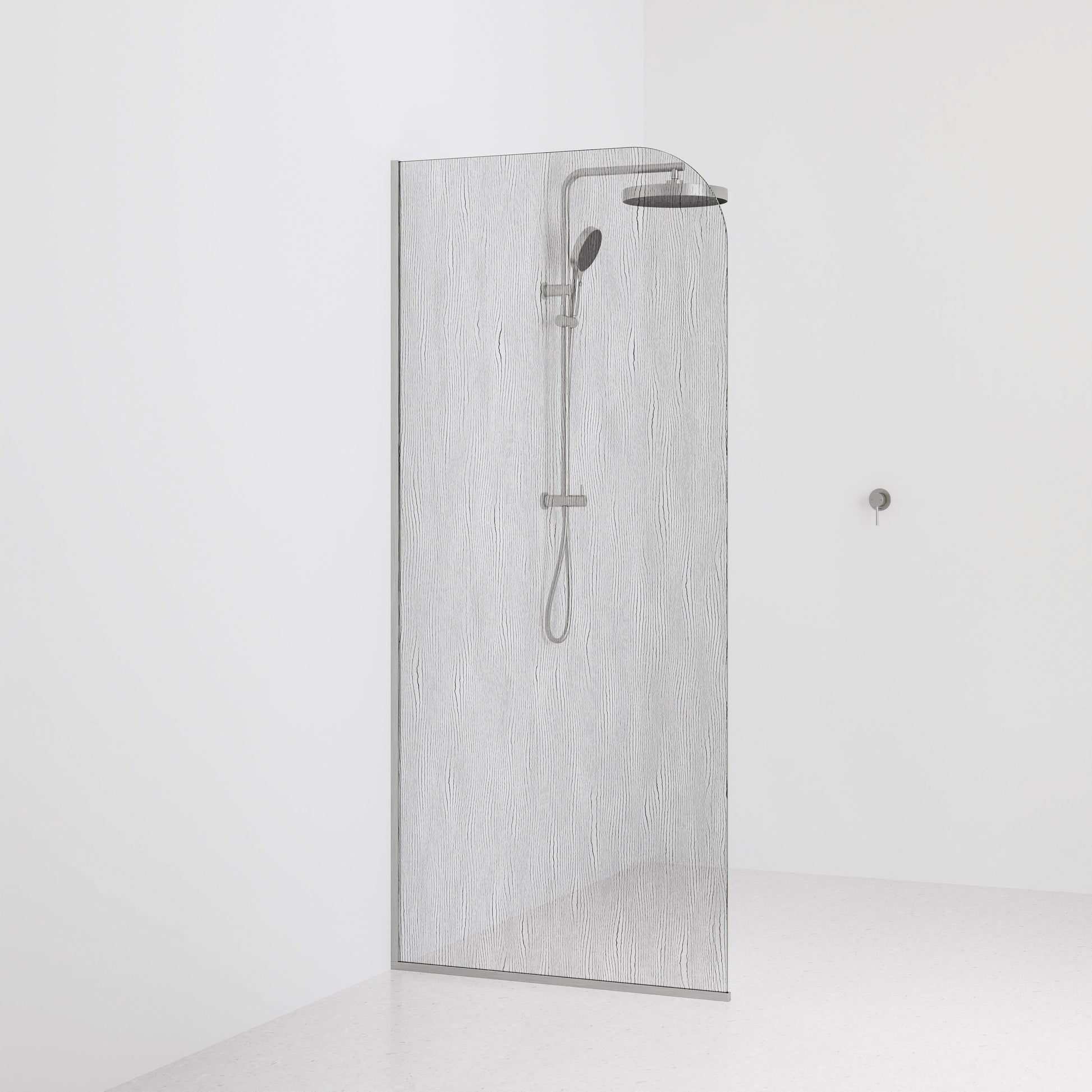 Code-Interiors-Allure-Patterned-Shower-Glass-Panel-900-MM-With-Brushed-Nickel-Channel