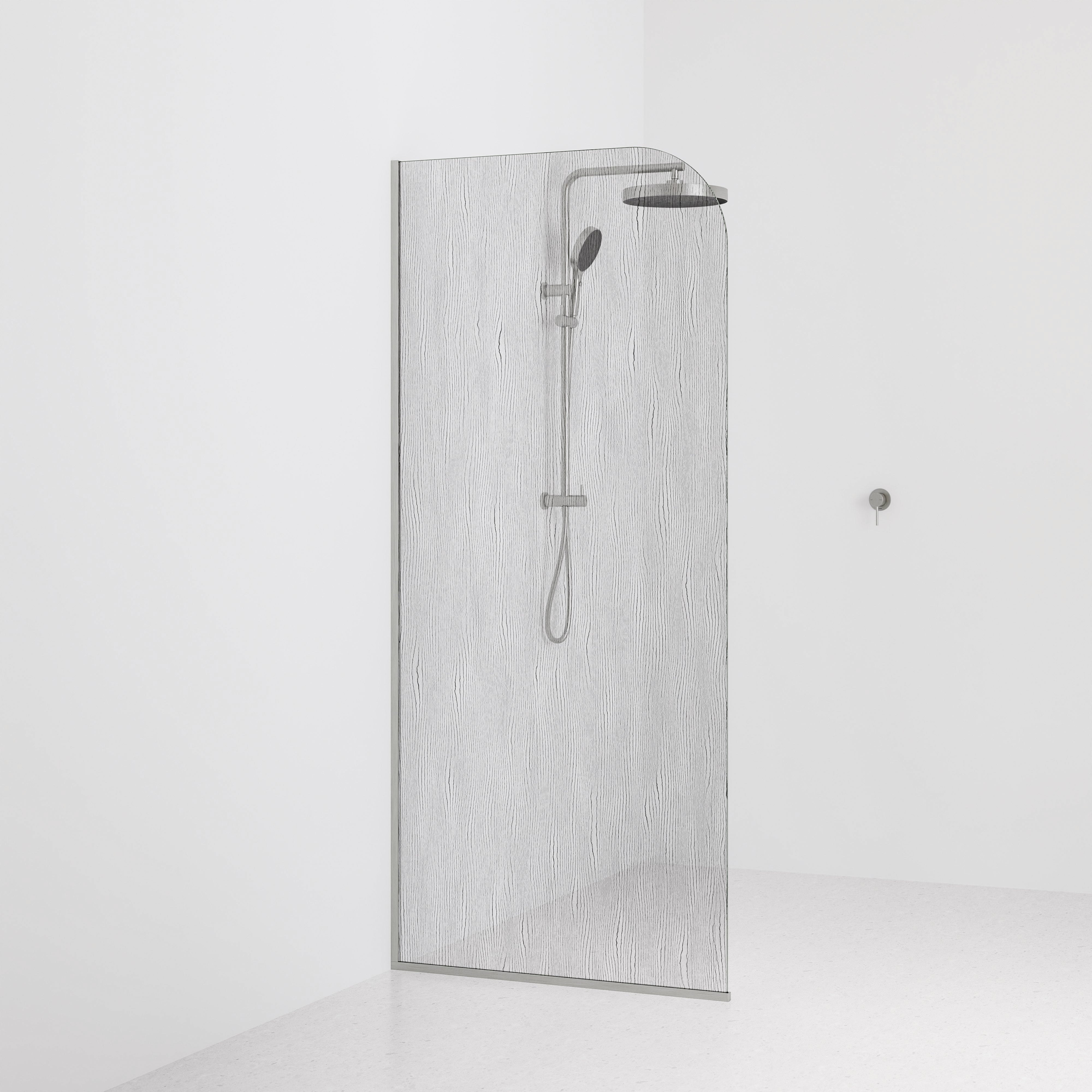 Code-Interiors-Allure-Patterned-Shower-Glass-Panel-900-MM-With-Brushed-Nickel-Channel