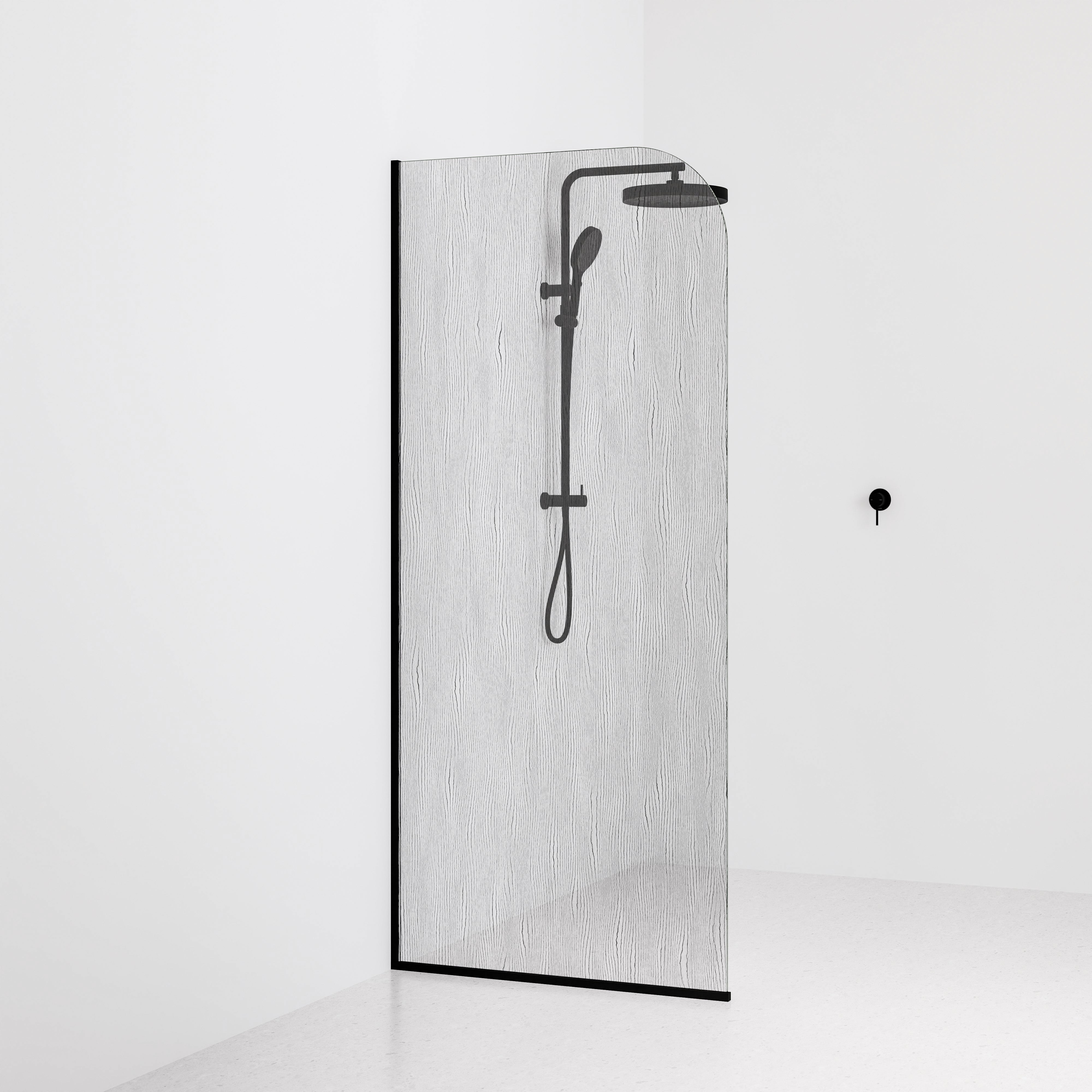 Code-Interiors-Allure-Patterned-Shower-Glass-Panel-900-MM-With-Matte-Black-Channel