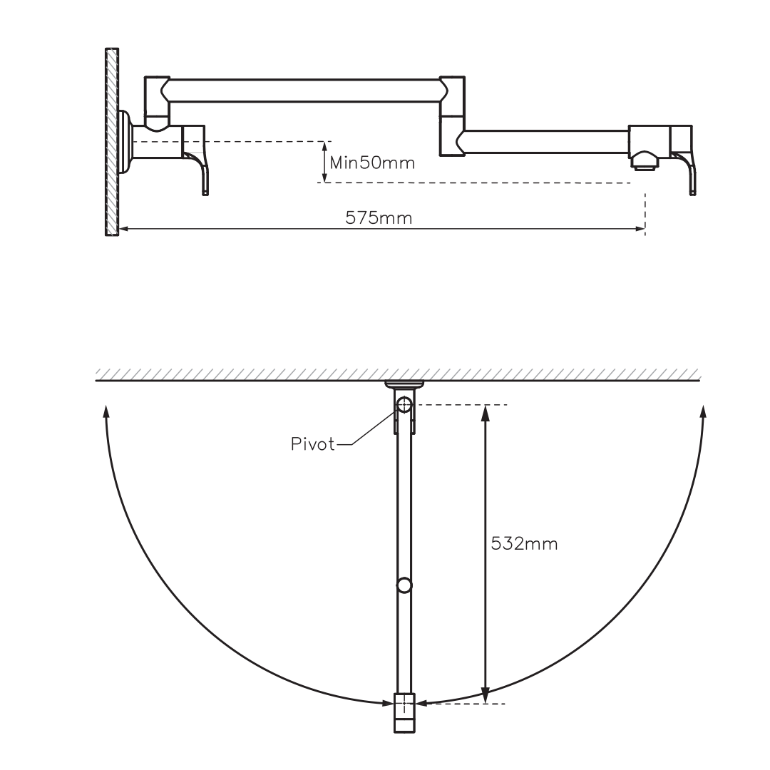 GREENS CRAFT POT FILLER TAP