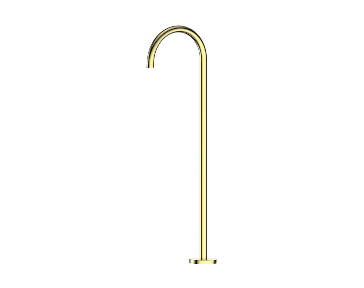 Greens Freestanding Bath Spout - Brushed Brass