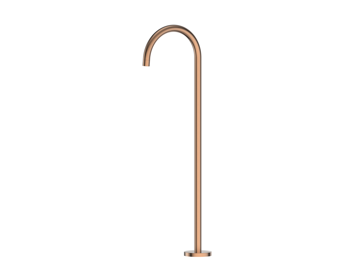 Greens Freestanding Bath Spout - Brushed Copper
