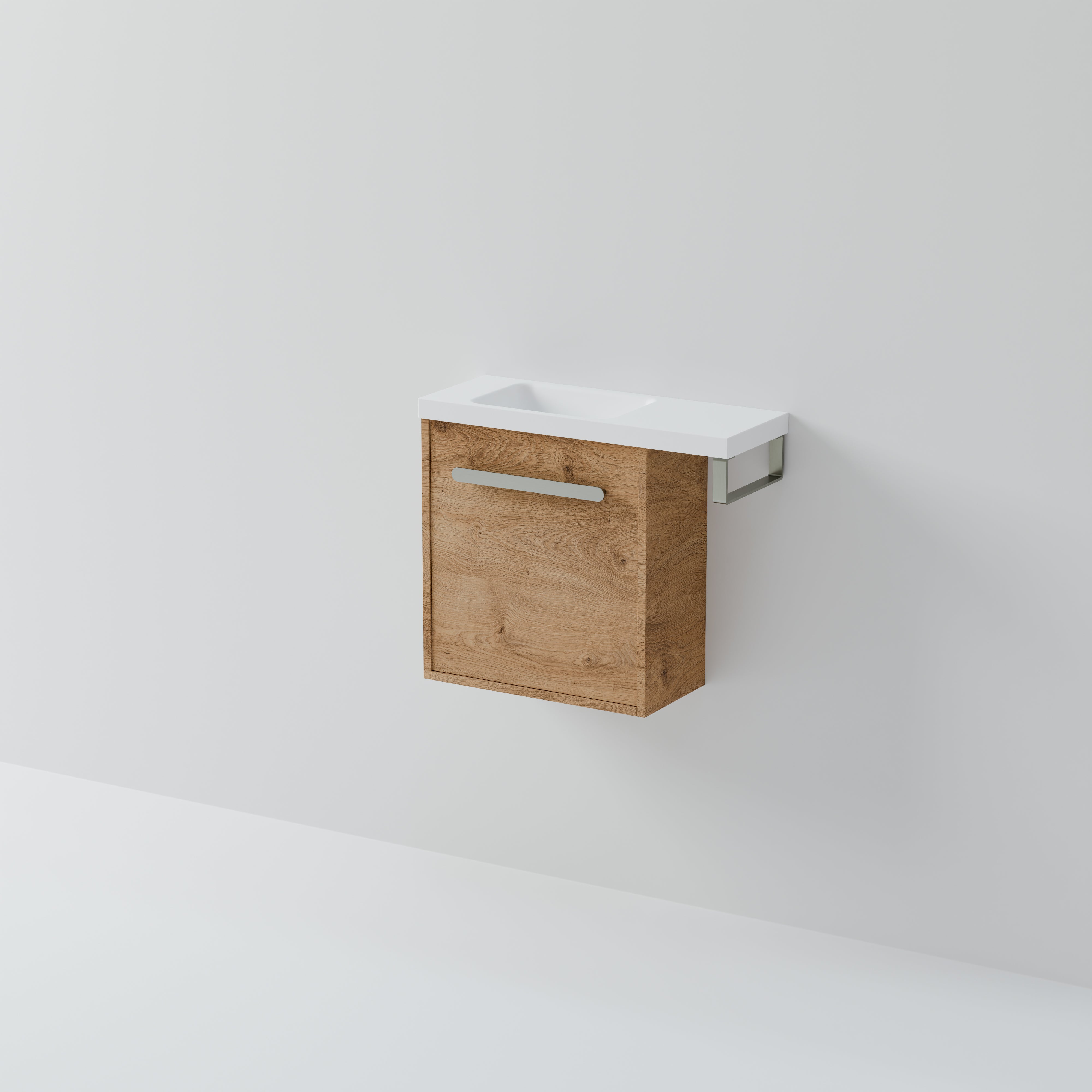 Hako 450 Offset WC Vanity | With Towel Rail