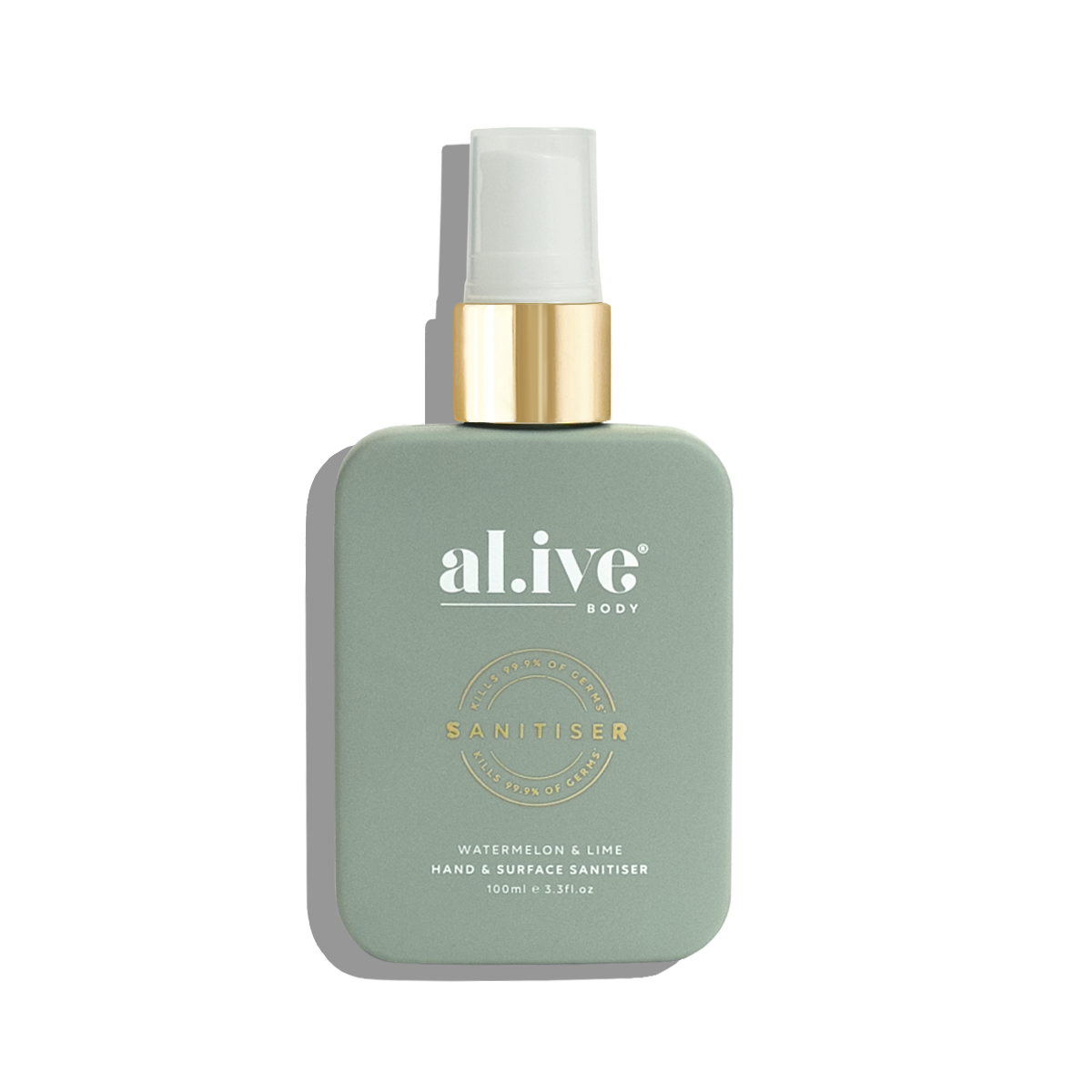 al.ive body Hand & Surface Sanitiser Spray Watermelon & Lime 100ml bottle